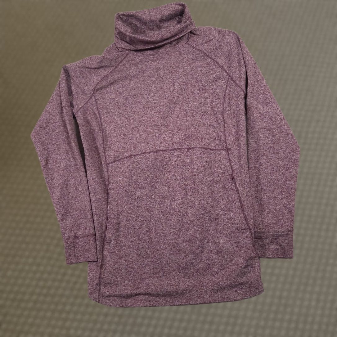 Duluth Trading Company Duluth Trading Co Sweatshirt Womens L Purple Cowl Neck Tunic Pullover Pockets Raglan Sleeve Knit Stretch Long Sleeve Casual Winter VINTAGE: No? Size L / US 10 / IT 46 - 1 Thumbnail