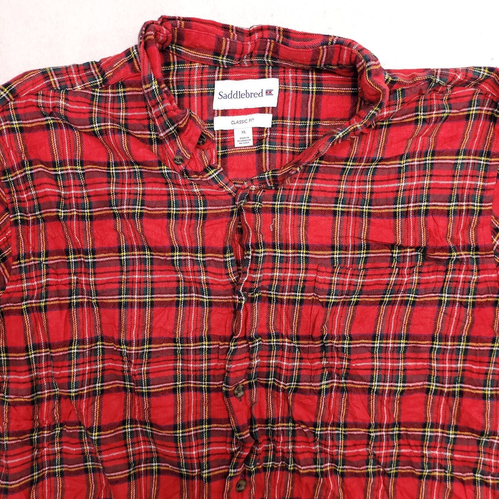 Saddlebred Saddlebred Tartan Flannel Shirt Mens Size Extra Large XL Red Size US XL / EU 56 / 4 - 1 Thumbnail