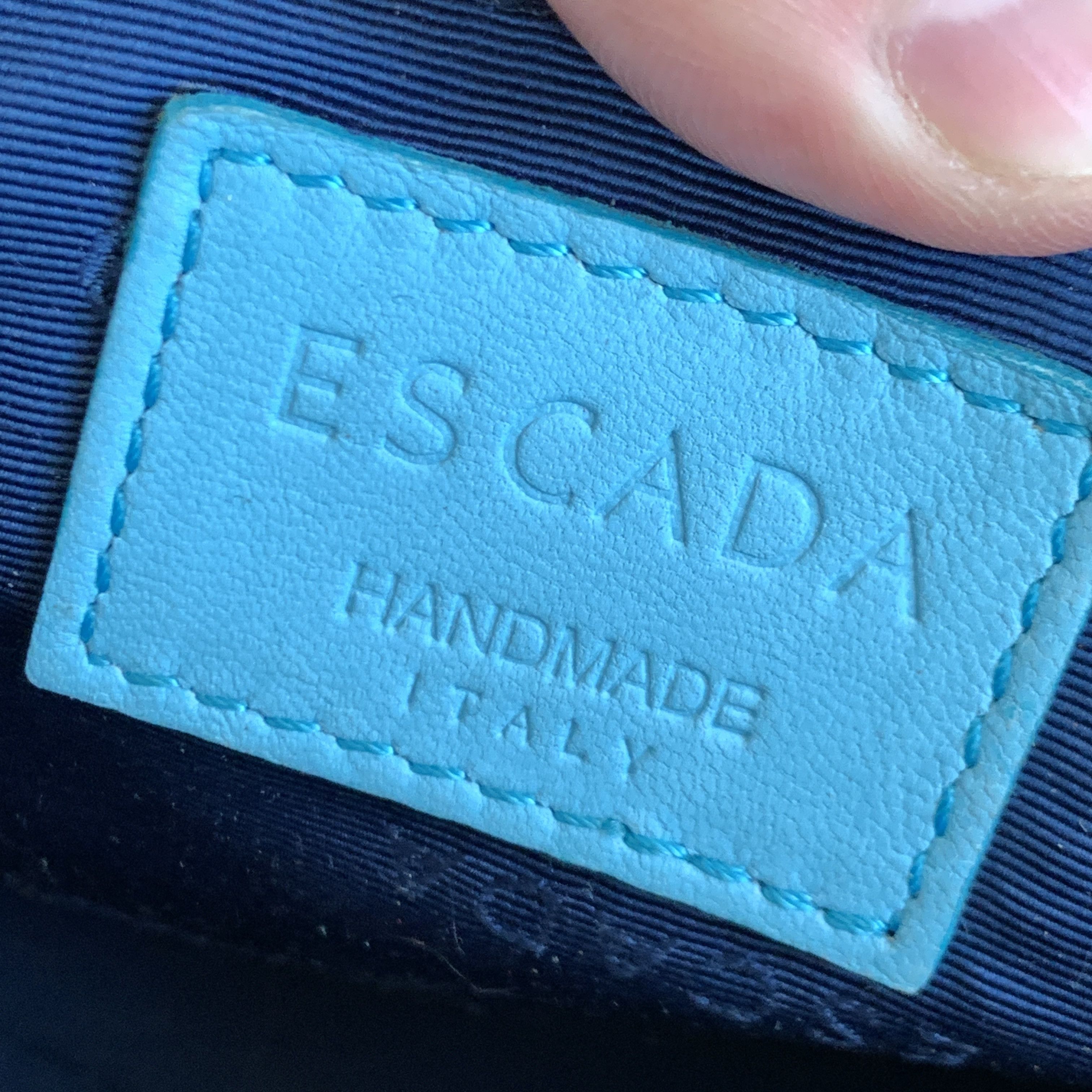 Escada Vintage Escada 90s Rare Women's Blue Handle Bag Size ONE SIZE - 9 Thumbnail