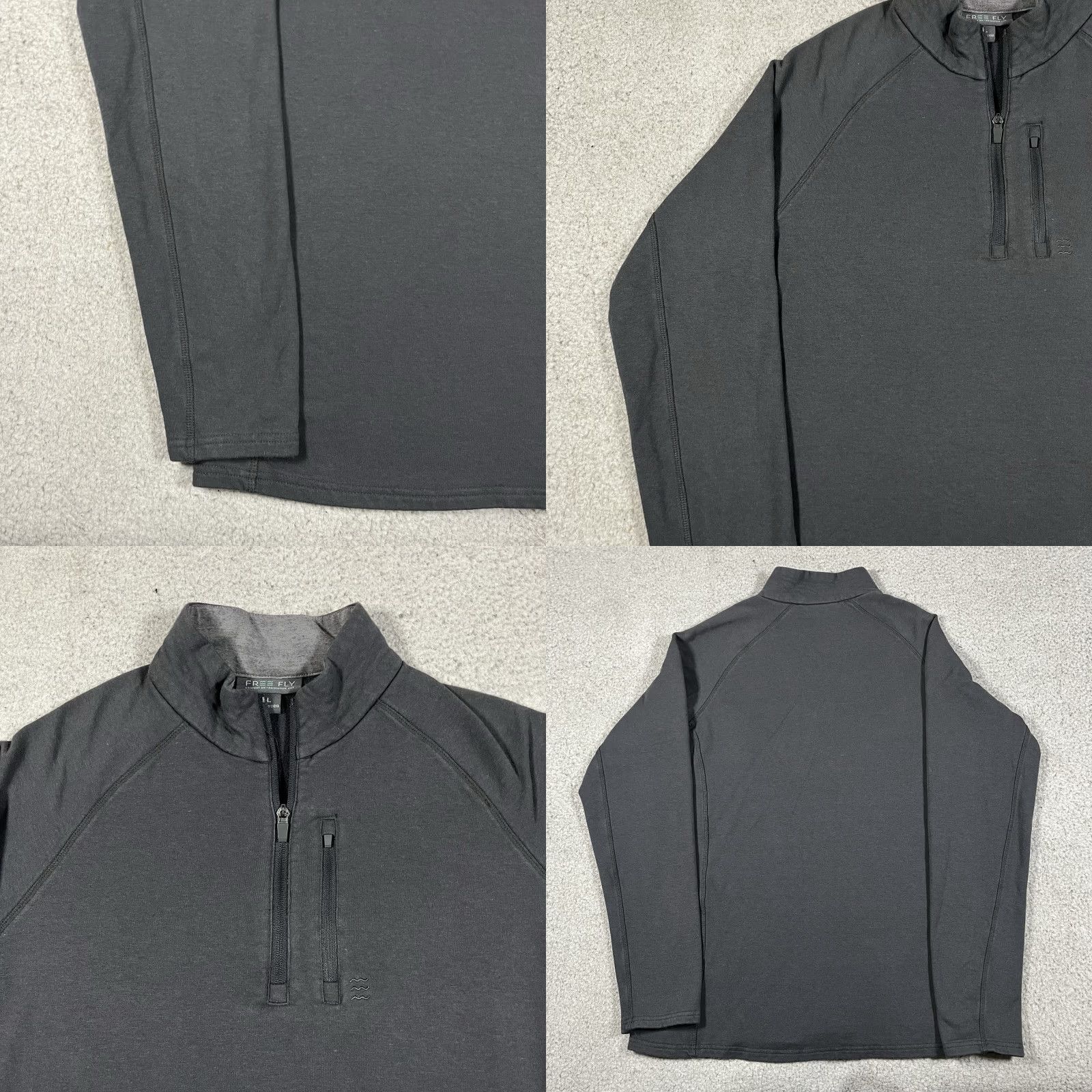 Vintage Free Fly 1/4 Zip Pullover Mens L Bamboo Cotton Performance Sweater Stretch Shirt Size US L / EU 52-54 / 3 - 8 Thumbnail