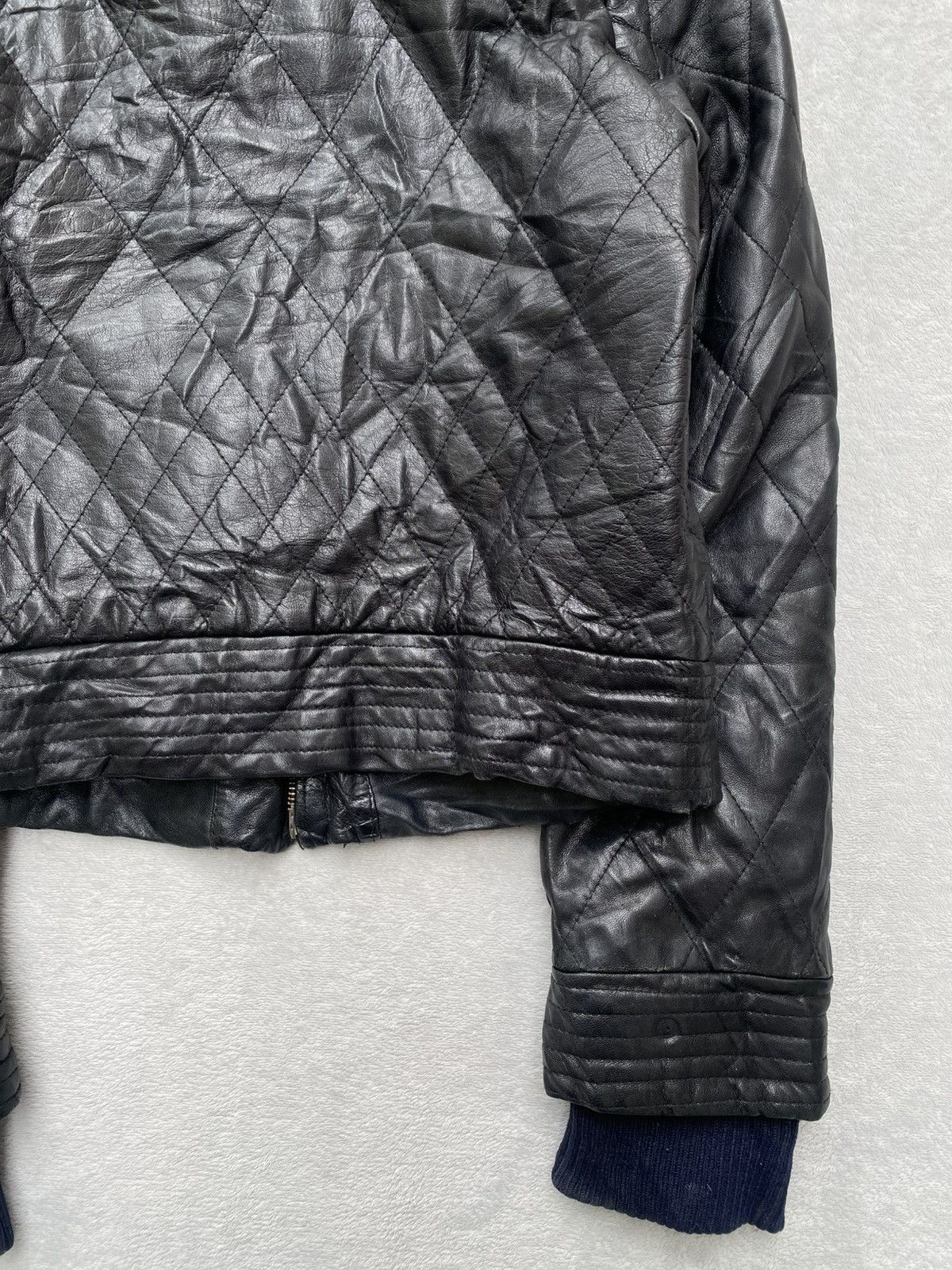 Japanese Brand 2000s Galicia / Galicie- Bono Fur Quilted Leather Jacket Size S / US 4 / IT 40 - 17 Thumbnail