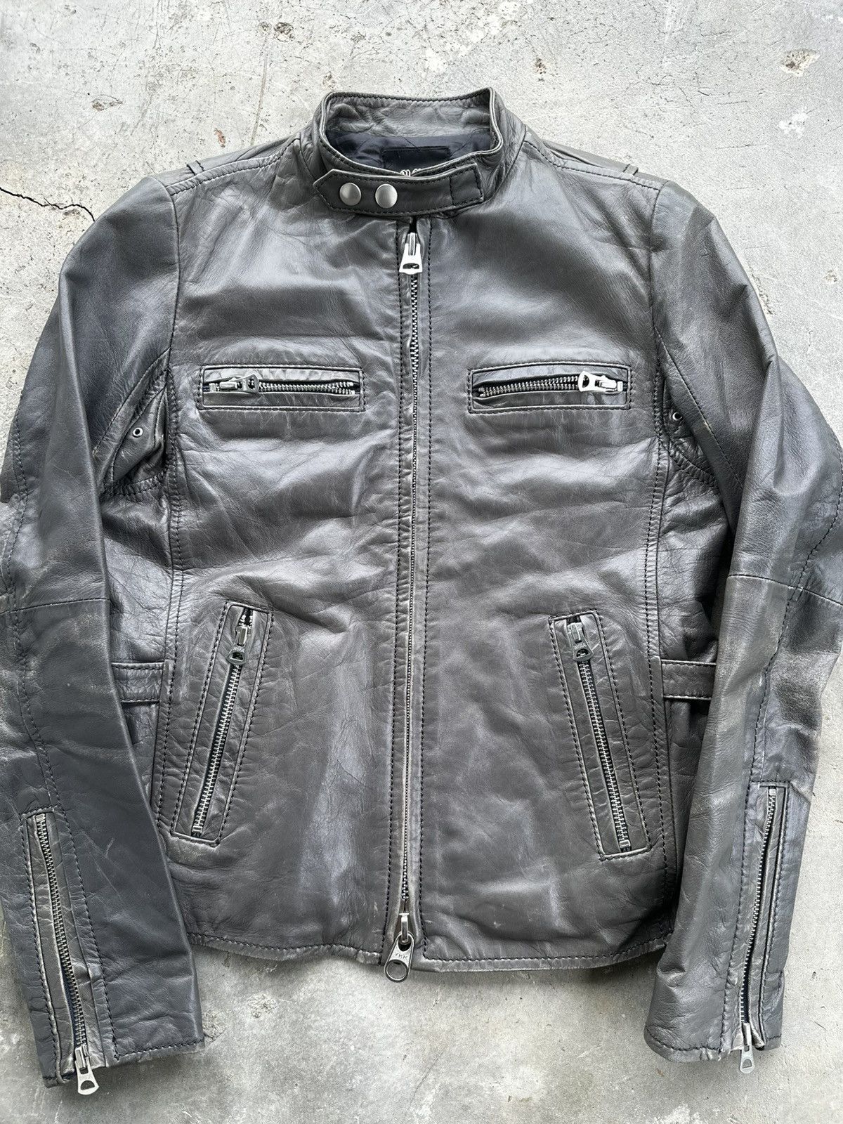 Japanese Brand Another Edition Leather Biker Crop Jacket Size US M / EU 48-50 / 2 - 6 Thumbnail