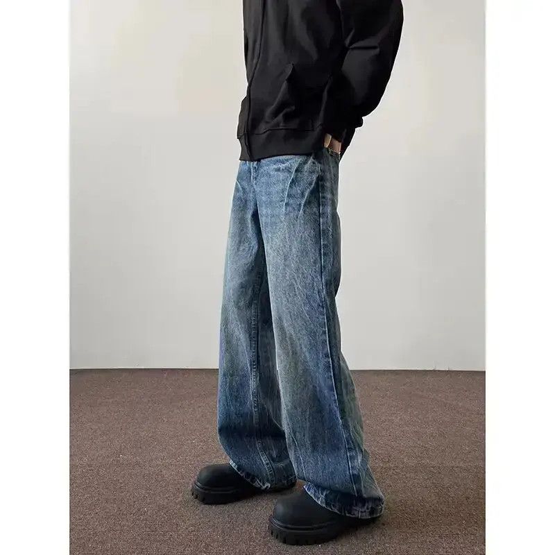 Japanese Brand Retro loose straight leg micro flared jeans Size US 32 / EU 48 - 2 Thumbnail