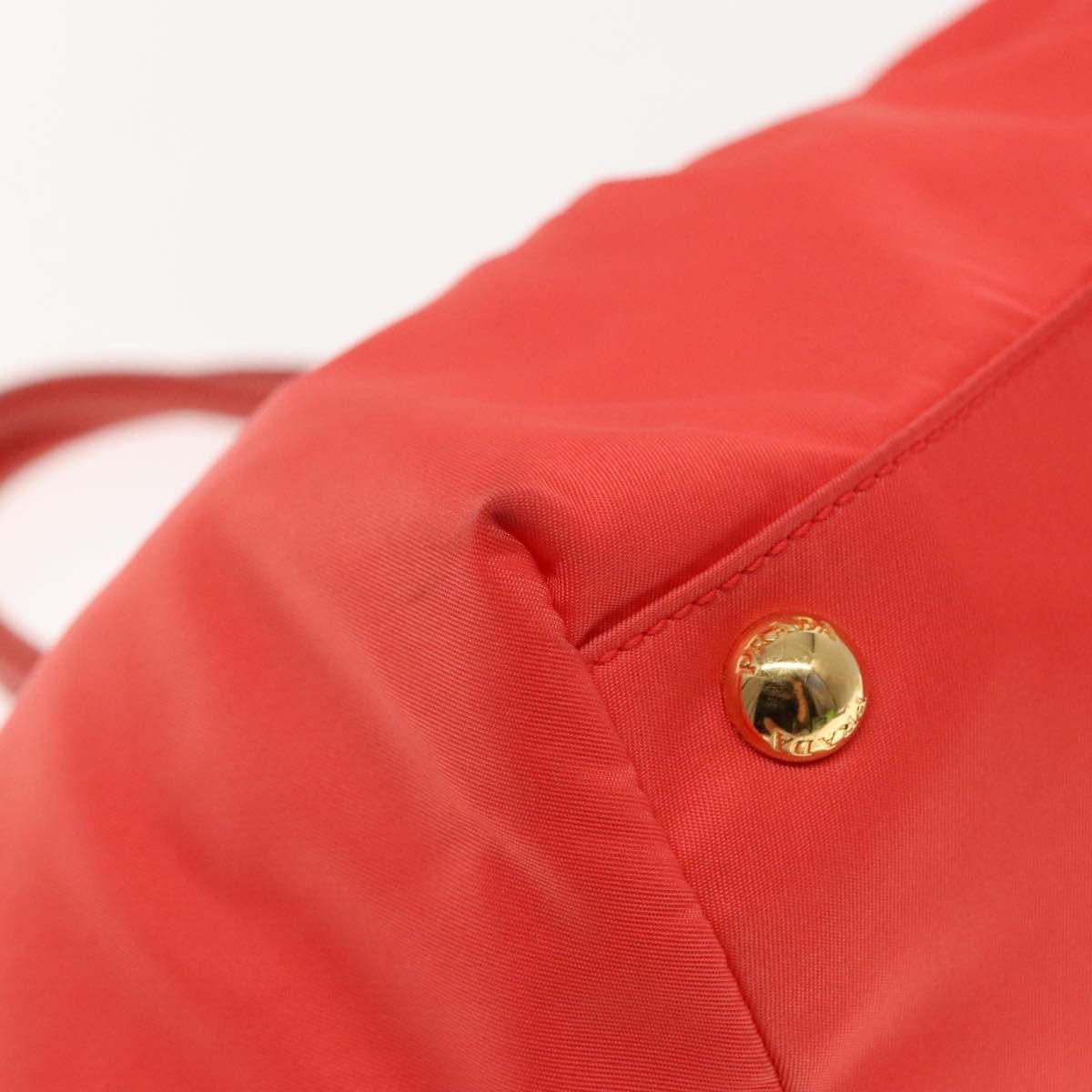Prada PRADA Hand Bag Nylon Orenge Sunset Gold Size ONE SIZE - 14 Thumbnail