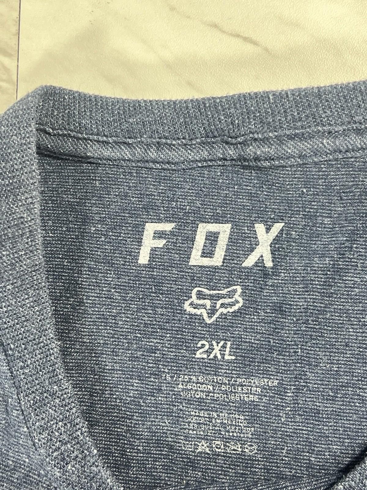 Fox Racing FOX Rebel Riders Crew T-Shirt 2XL Blue Moto Graphic Fox#8 Size US XXL / EU 58 / 5 - 4 Thumbnail