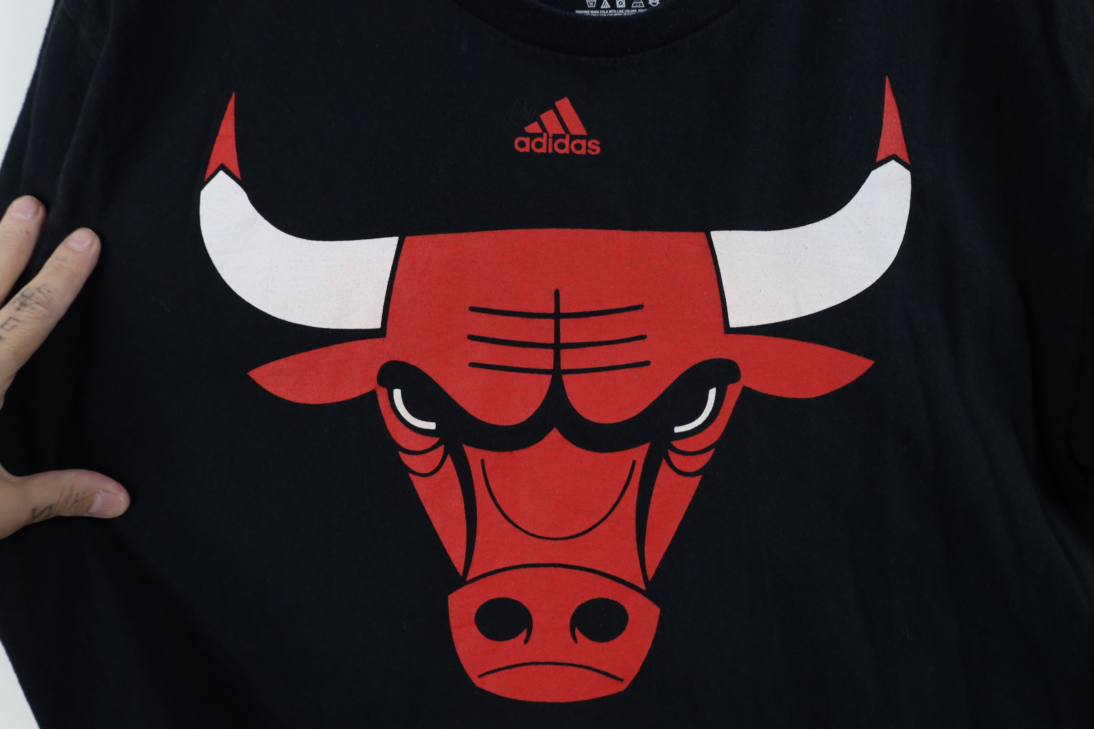 Adidas Adidas Chicago Bulls Basketball Short Sleeve T-Shirt Black Size US L / EU 52-54 / 3 - 4 Thumbnail