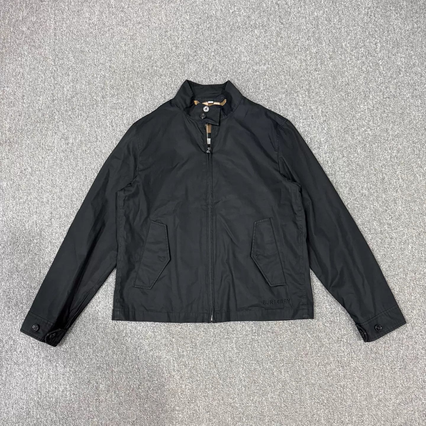 Burberry Black Lightweight Zip-Front Jacket Size M Size US M / EU 48-50 / 2 - 1 Thumbnail