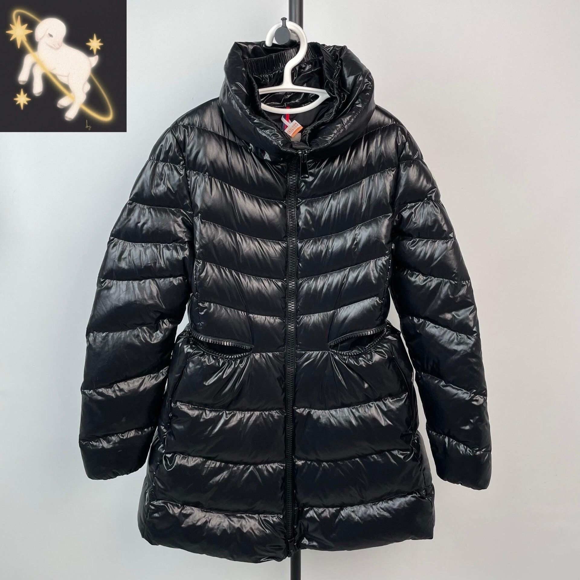 Moncler Moncler Down Long Black Down Jacket M Women Size M / US 6-8 / IT 42-44 - 1 Thumbnail