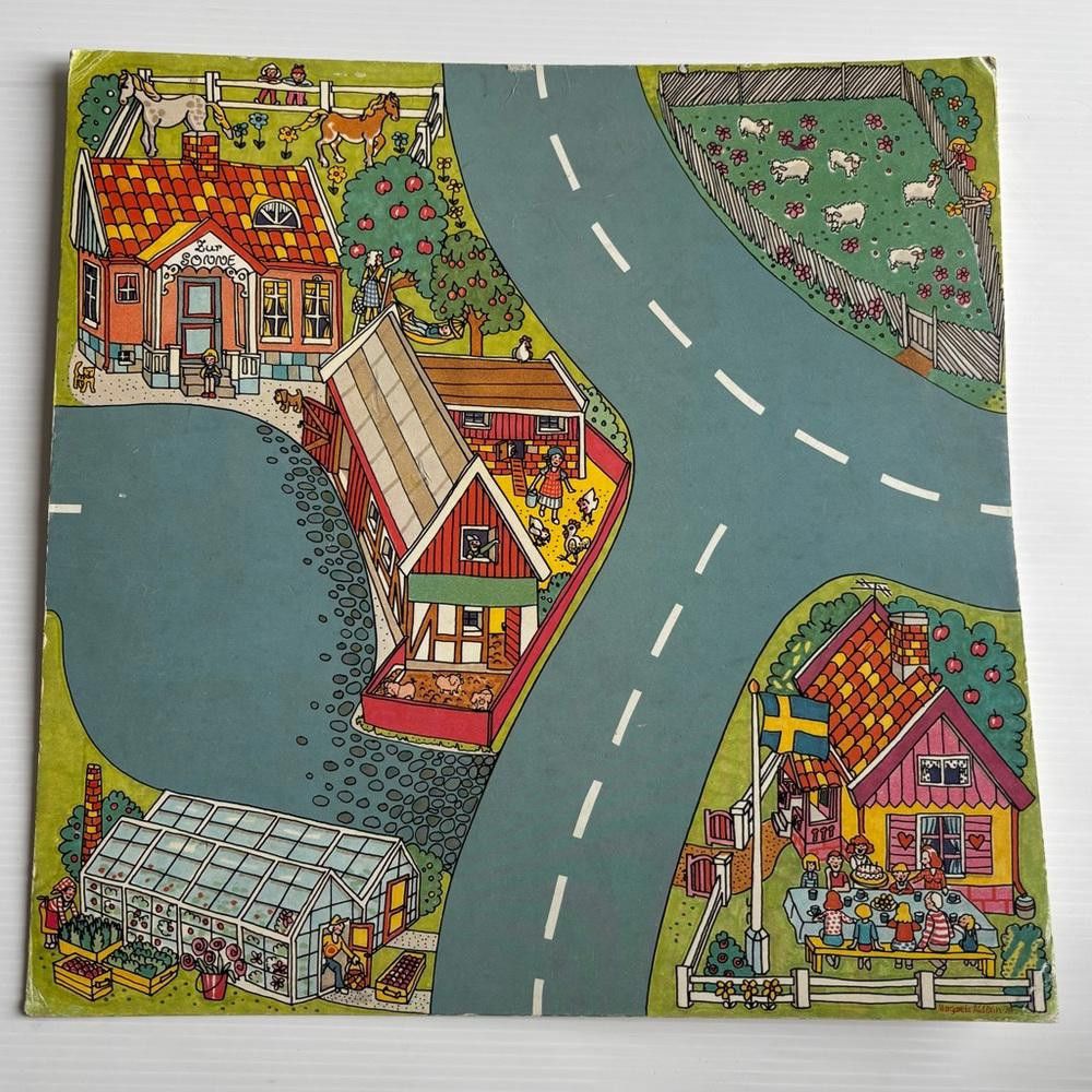Designer Vintage 1978 Margareta Alderin Car Puzzle Mat Size ONE SIZE - 2 Thumbnail