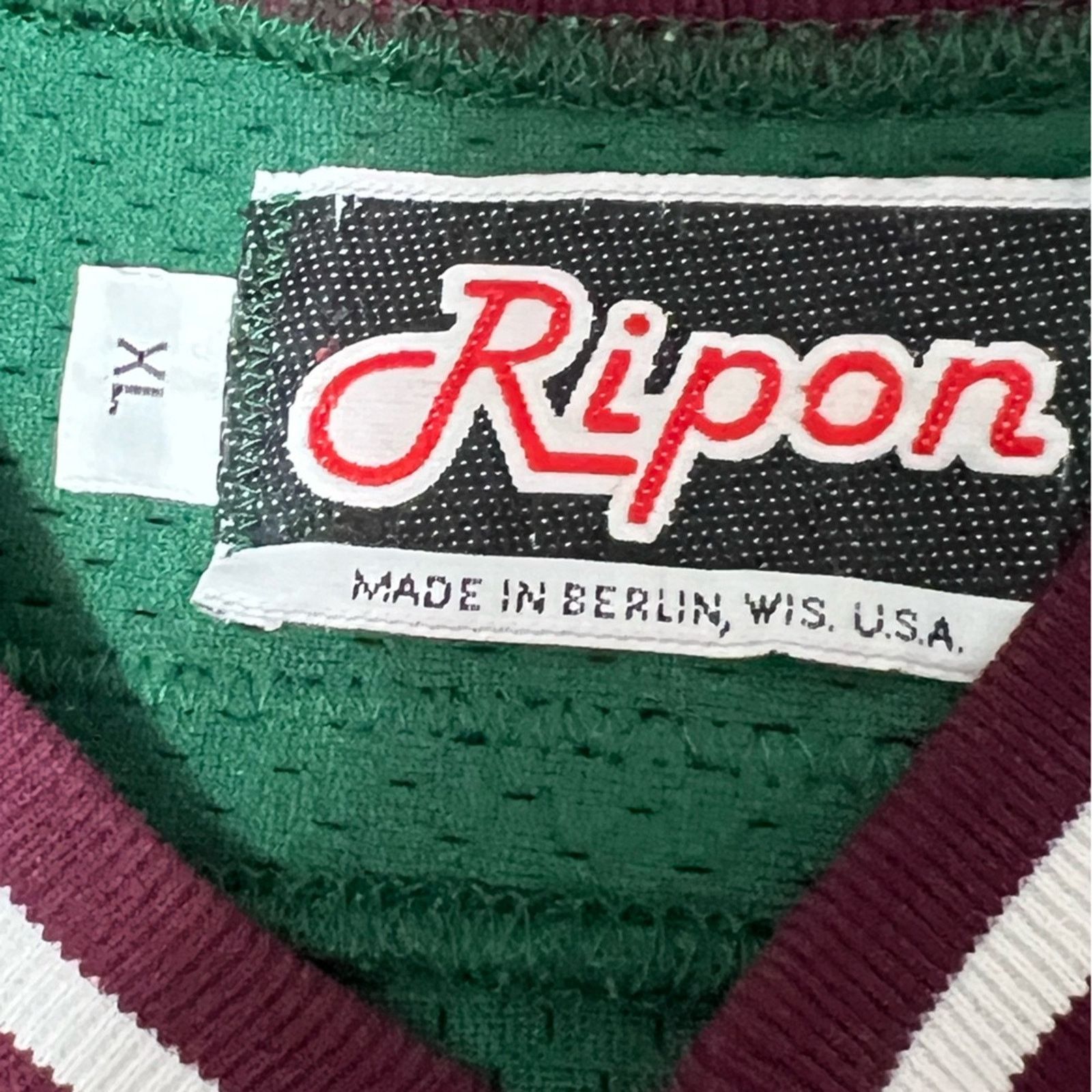 NHL Vintage GAME USED New Hampton Hockey Jersey Ripon 1980’s Size US XL / EU 56 / 4 - 5 Thumbnail