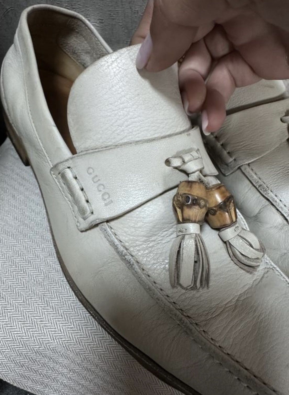 Gucci GUCCI Leather loafers with tassels Size US 7.5 / EU 40-41 - 2 Thumbnail