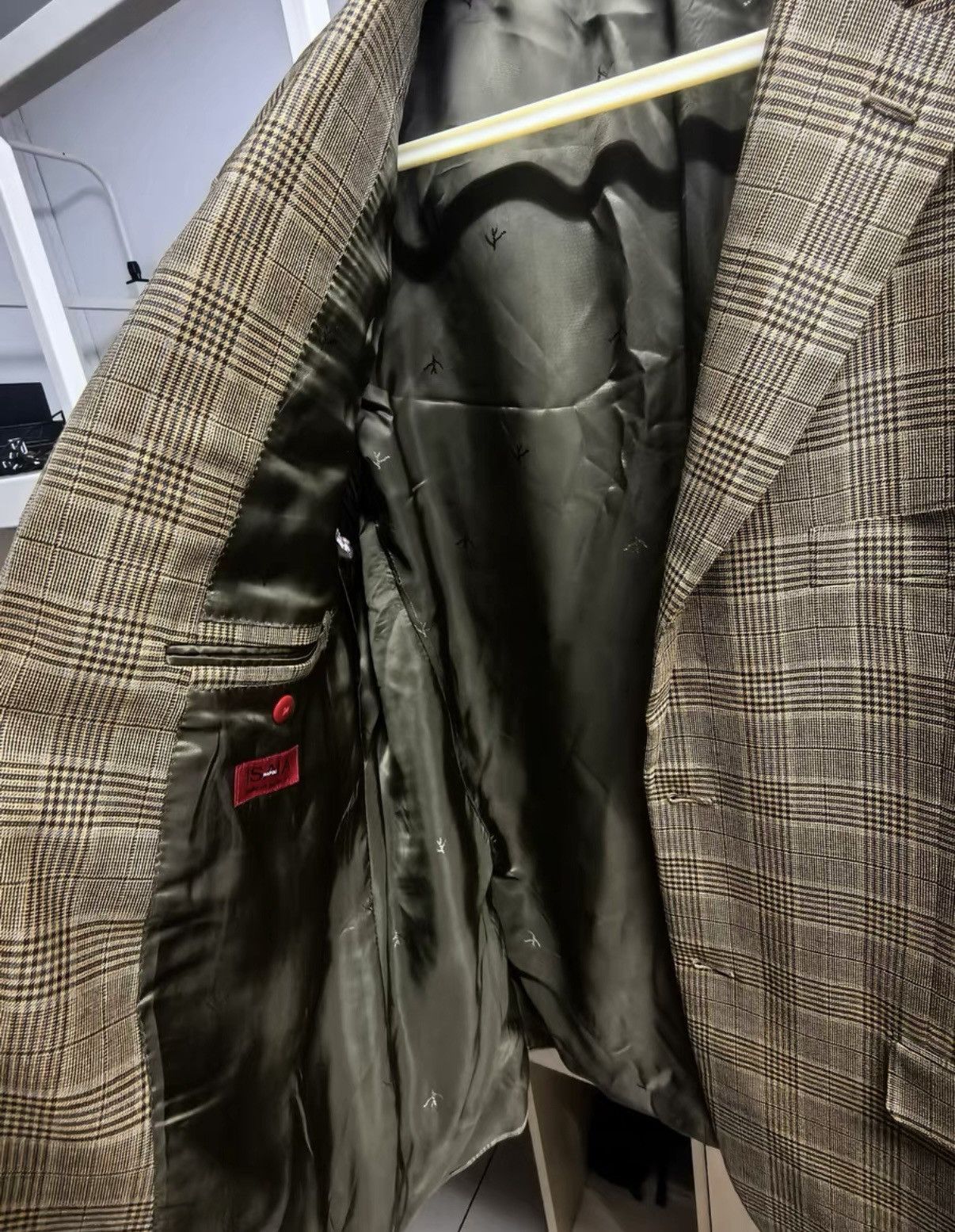 Isaia ISAIA Men's Classic Prince of Wales Check Blazer Size 44L - 2 Thumbnail