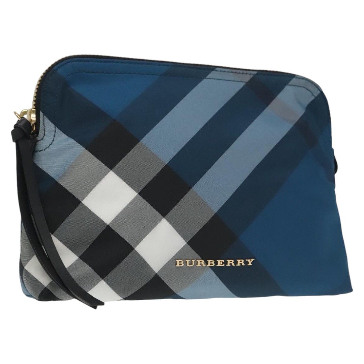 Burberry Nova Check Blue Synthetic Clutch Bag (Pre-Owned) Size ONE SIZE - 1 Thumbnail