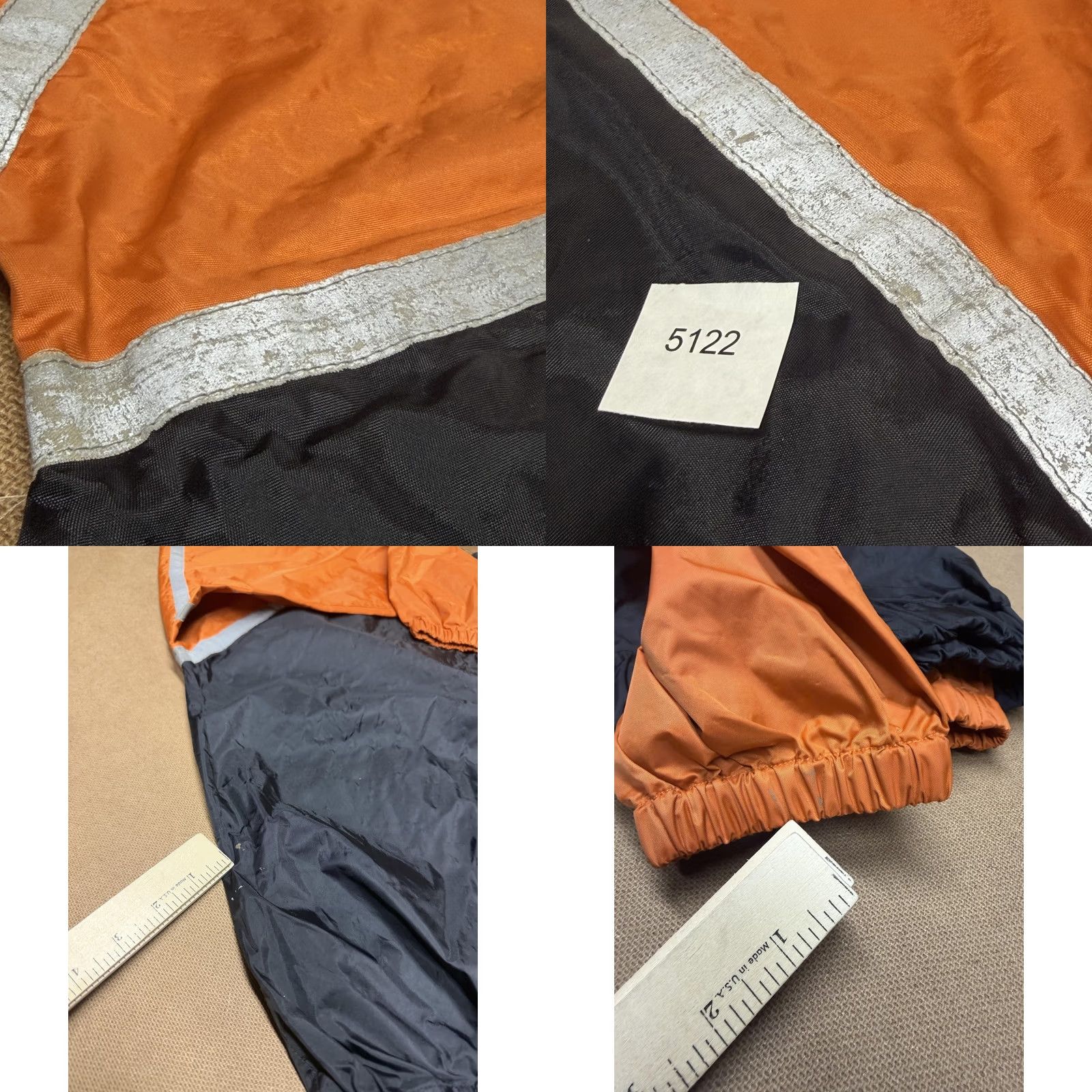 Harley Davidson VINTAGE Harley-Davidson Jacket Mens L Black Orange Nylon Windbreaker GM12366 Size US L / EU 52-54 / 3 - 10 Thumbnail