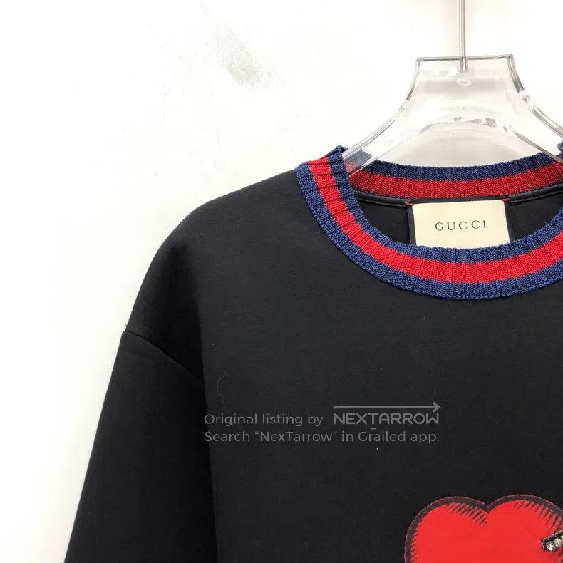 Gucci Gucci Black one arrow through the heart diamond print cott Size XXS / US 00 / IT 34 - 3 Thumbnail