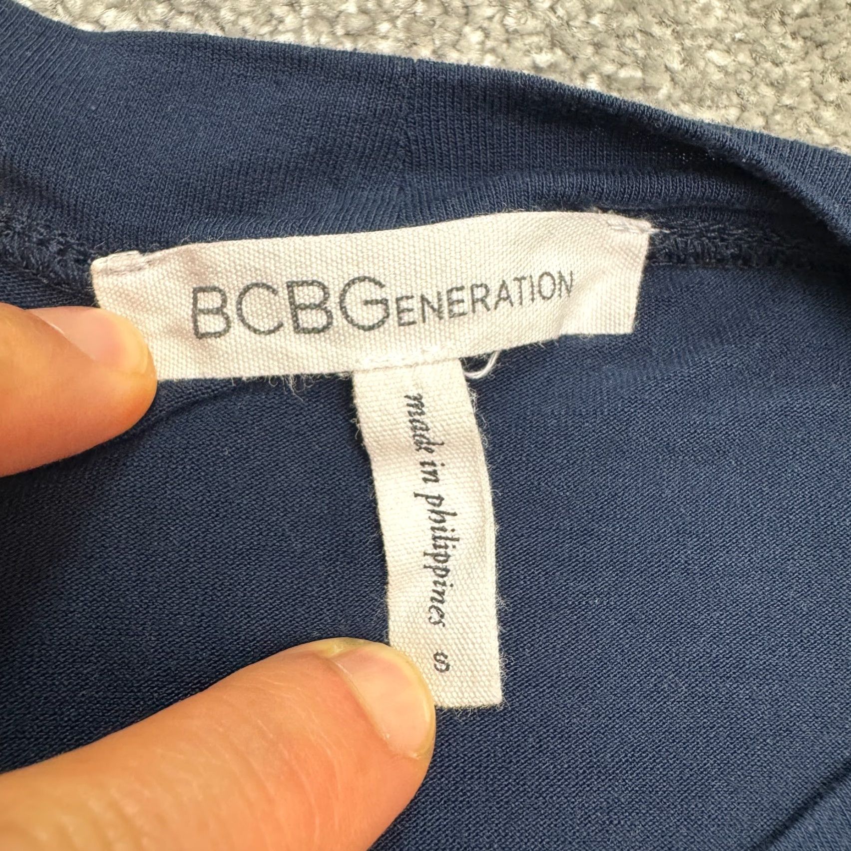 BCBGeneration BCBGeneration A-Line T-Shirt Dress Womens Small Blue Casual Midi Short Sleeve Size S / US 4 / IT 40 - 4 Thumbnail