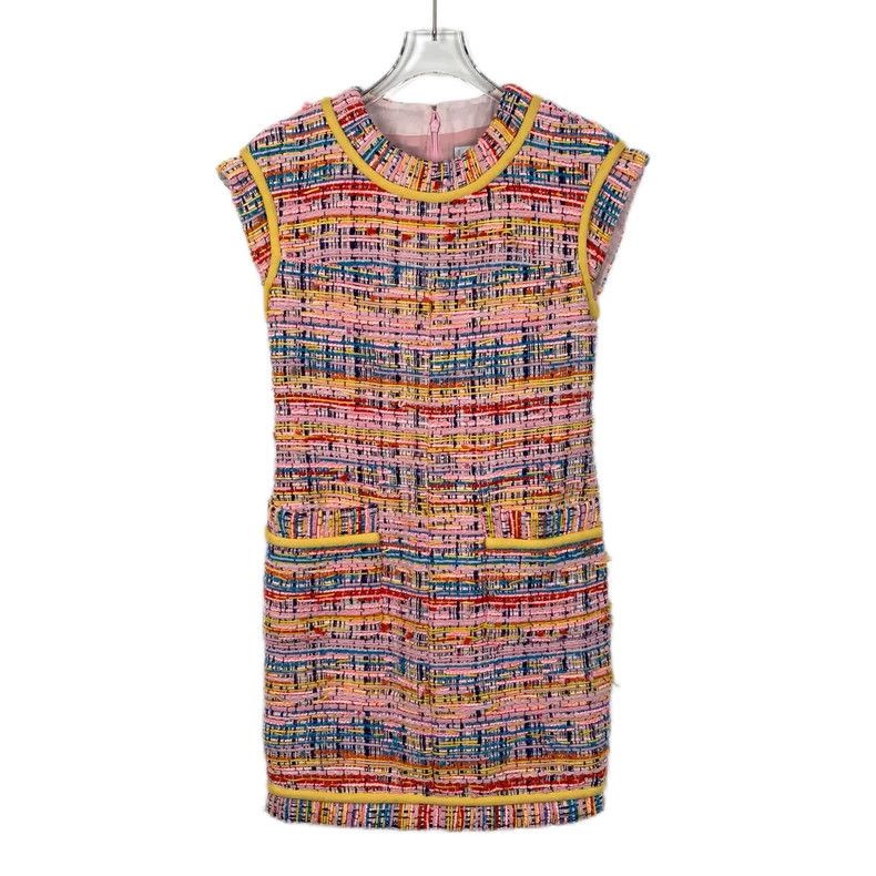 Chanel ChanelPink rainbow tweed woven dress set 2503-Nextarrow Size 4XL / US 24-26 - 3 Thumbnail