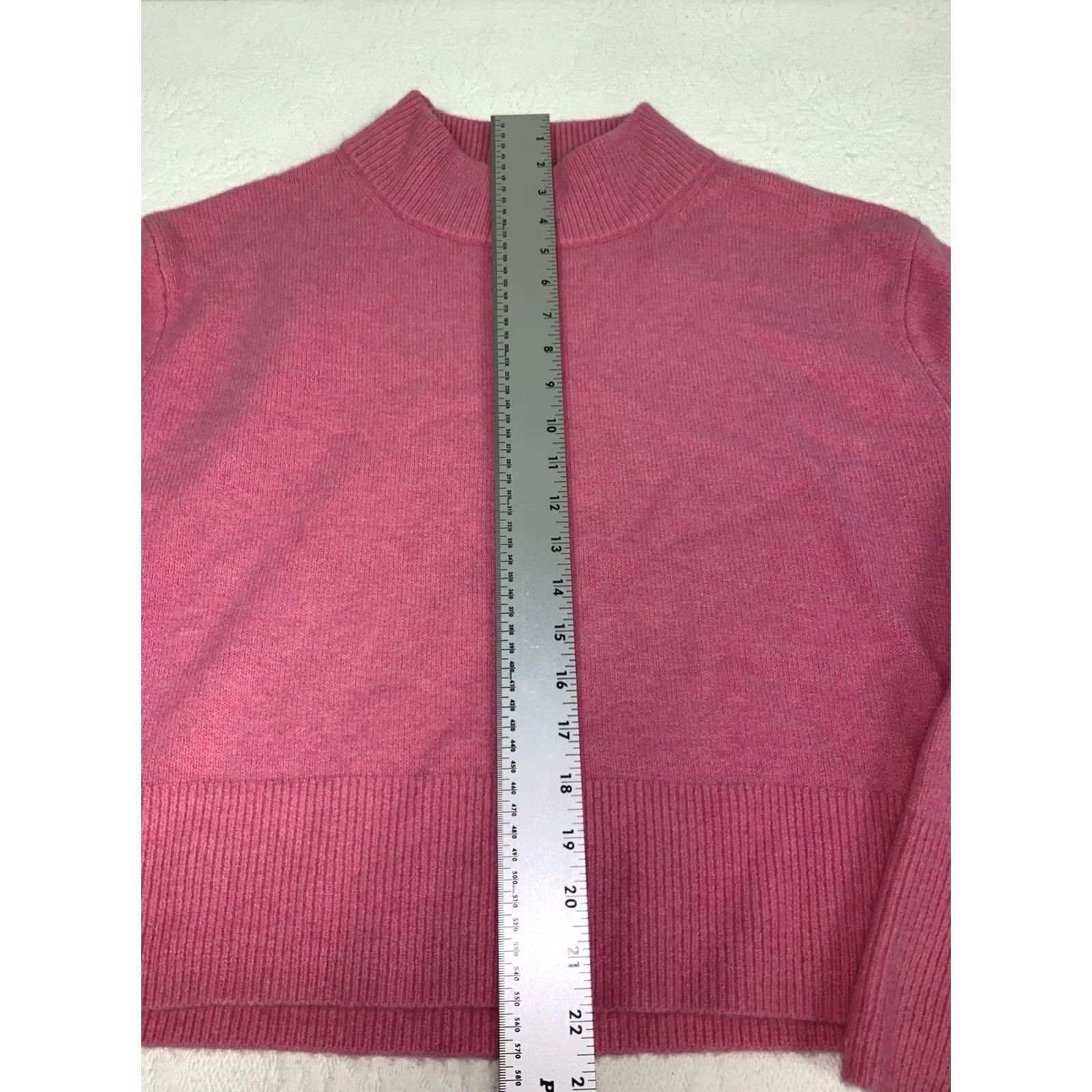 J.Crew VINTAGE J.CREW Chunky Cropped Sweater Relaxed Boxy Supersoft Yarn Pink Wool Blend M Size M / US 6-8 / IT 42-44 - 5 Thumbnail