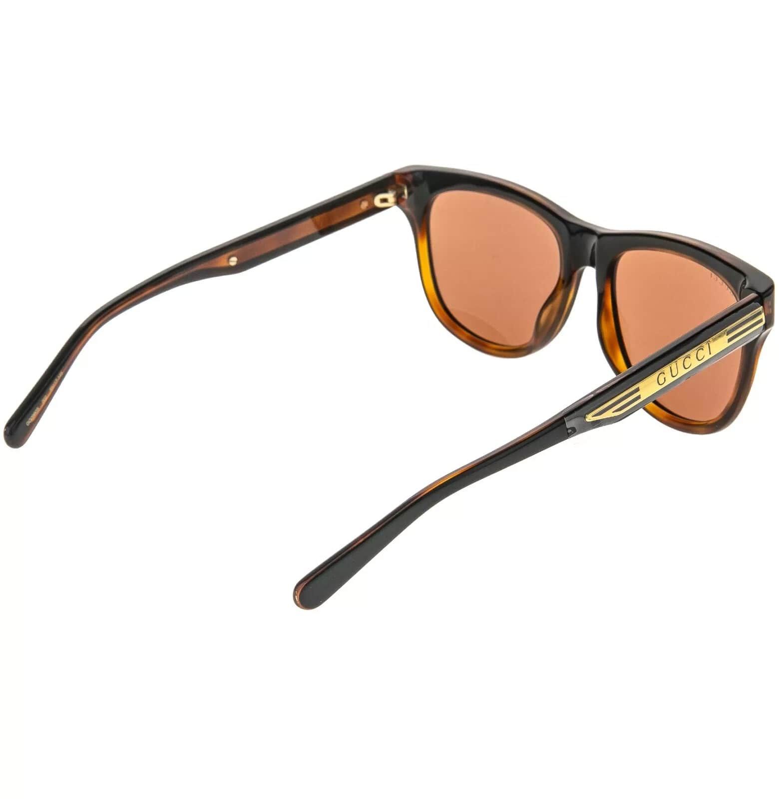 Gucci GUCCI 0980 Black Brown 002 Aviator Metal Sunglasses GG0980S Size ONE SIZE - 6 Thumbnail