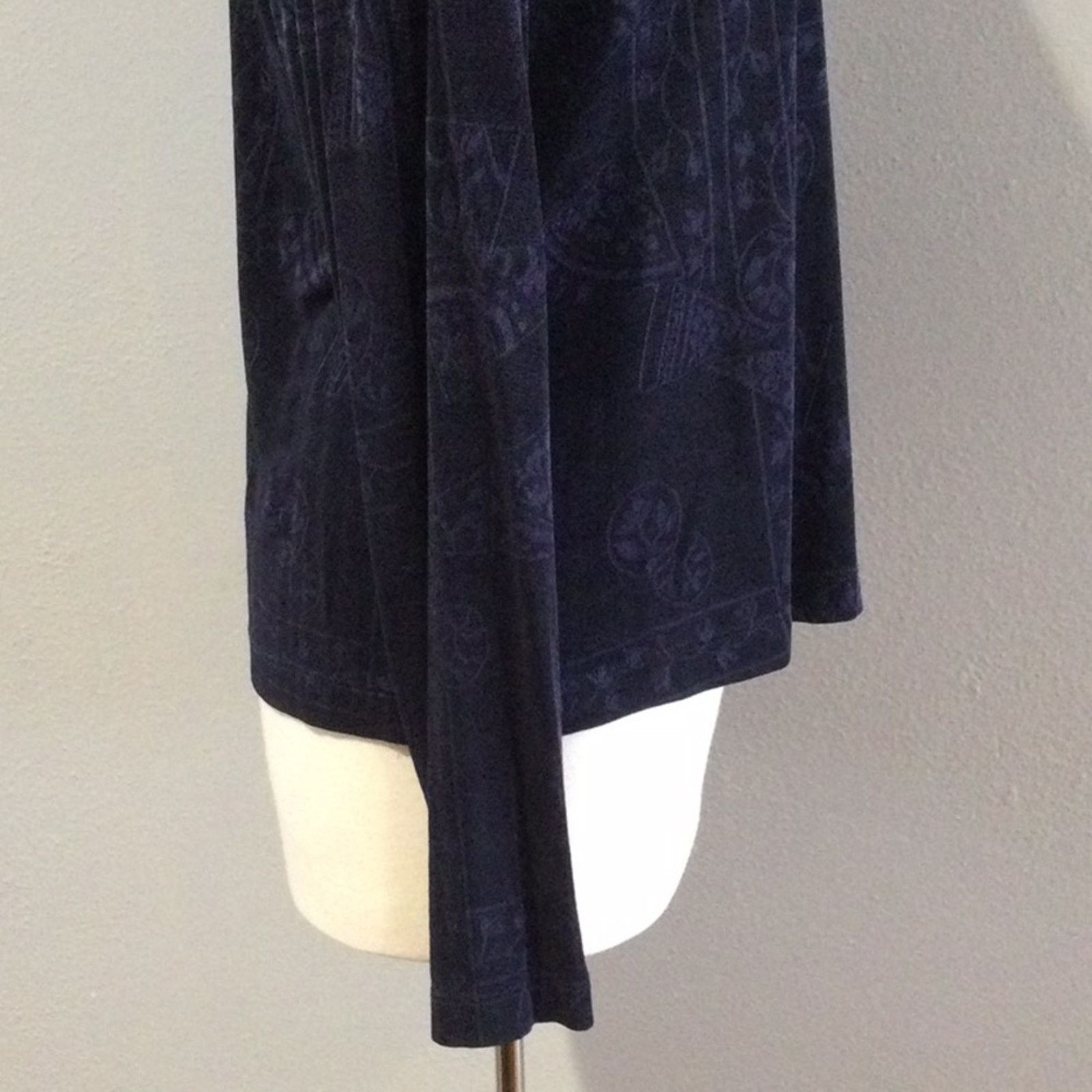 Chicos Chico's Travelers Navy Floral Long Sleeve Pullover 3/XL/16 Size XL / US 12-14 / IT 48-50 - 7 Thumbnail