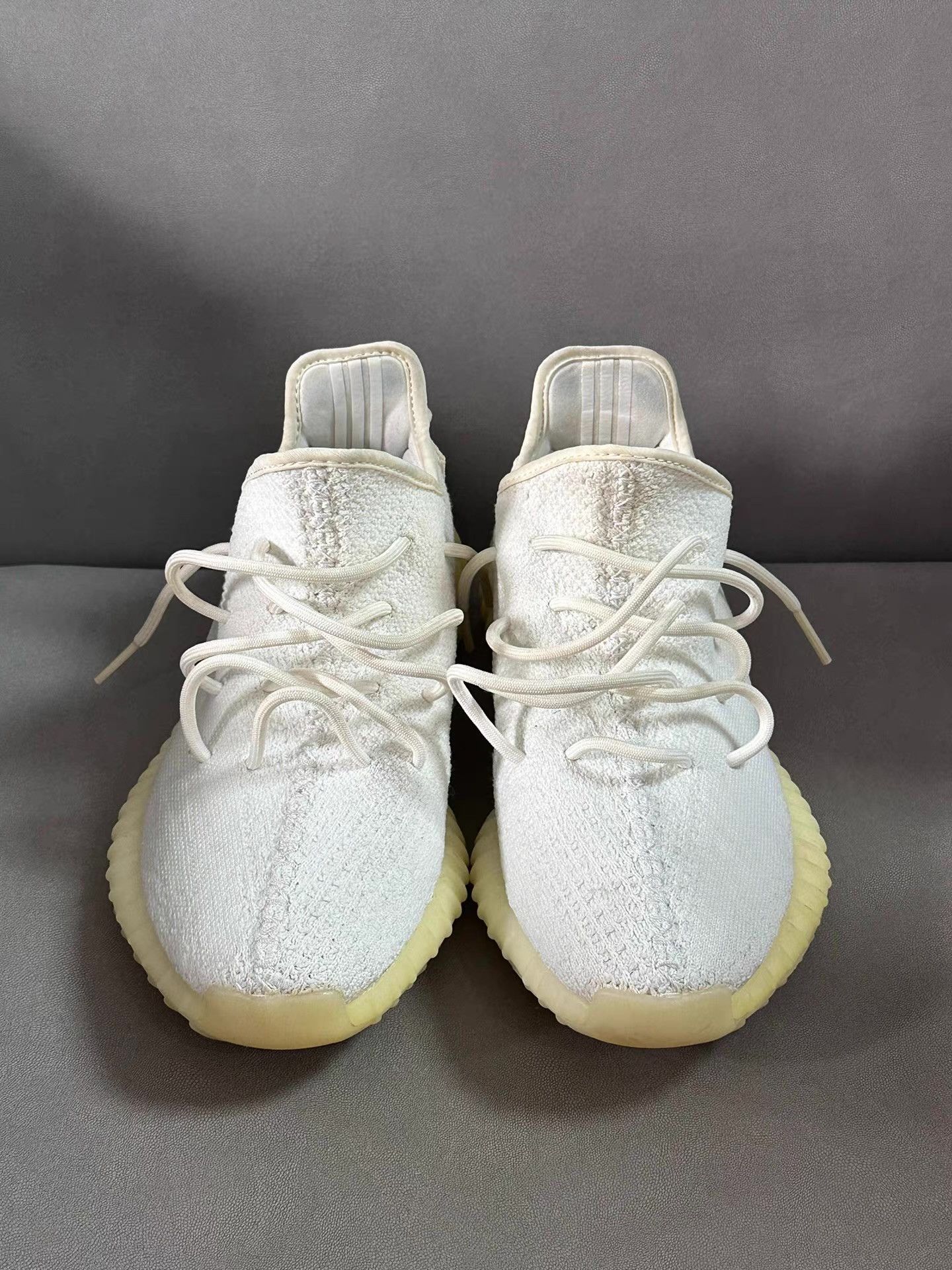 Nike Yeezy 350 White Cream Ｑ20 Size US 10 / EU 43 - 2 Thumbnail