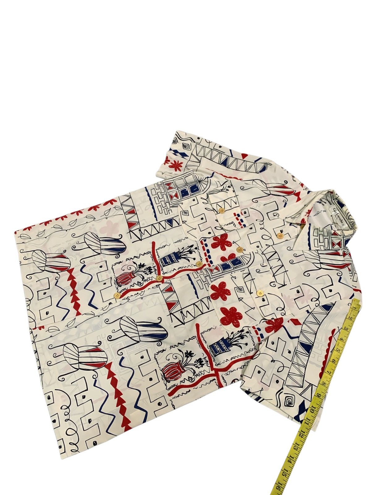 Guy Laroche Rare Design Vintage Guy Laroche Paris Short-Sleeved Blouse Size M / US 6-8 / IT 42-44 - 11 Thumbnail