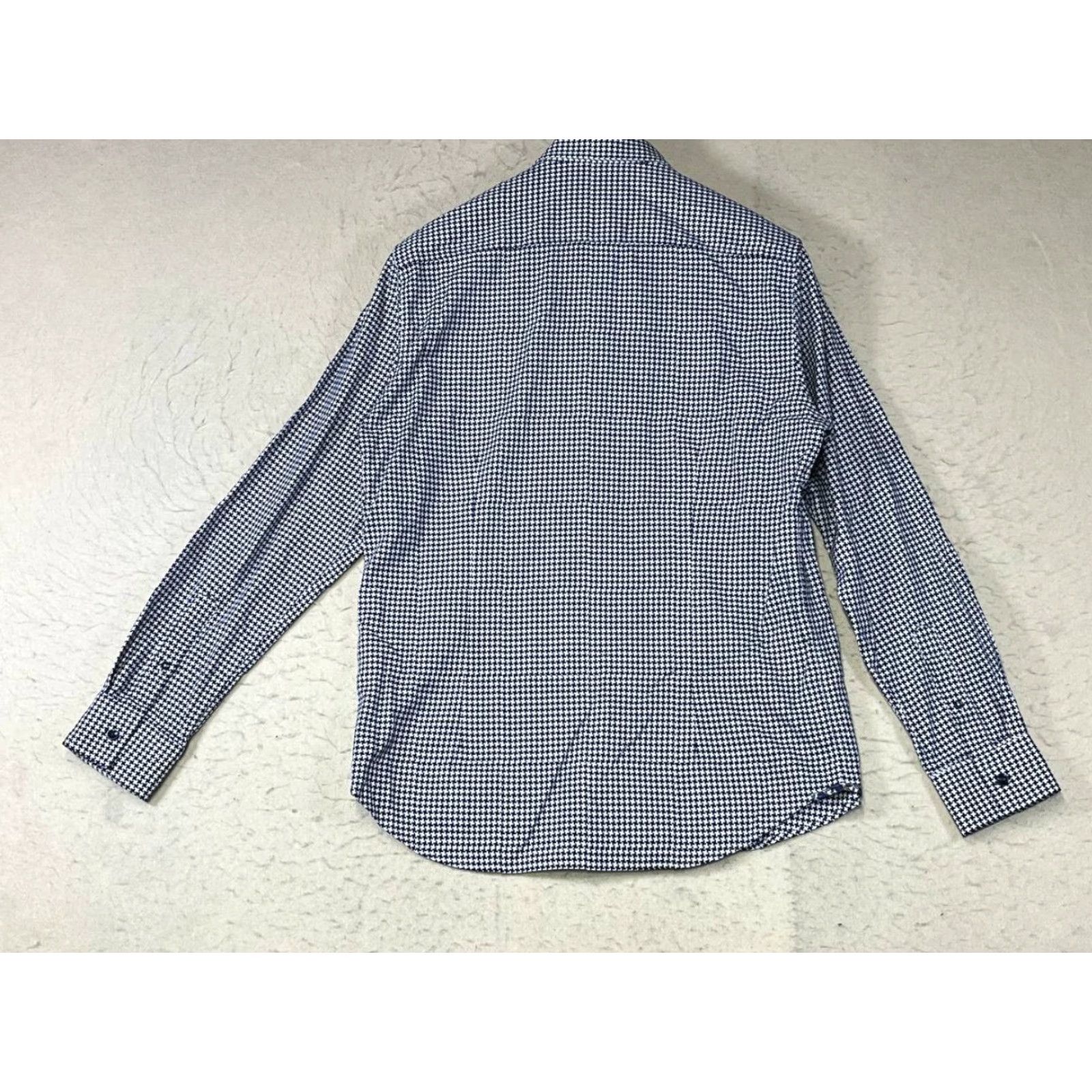 Robert Graham Robert Graham Shirt Button-Up Long Sleeve Men L Blue Houndstooth Button-Down Collar Size US L / EU 52-54 / 3 - 2 Thumbnail