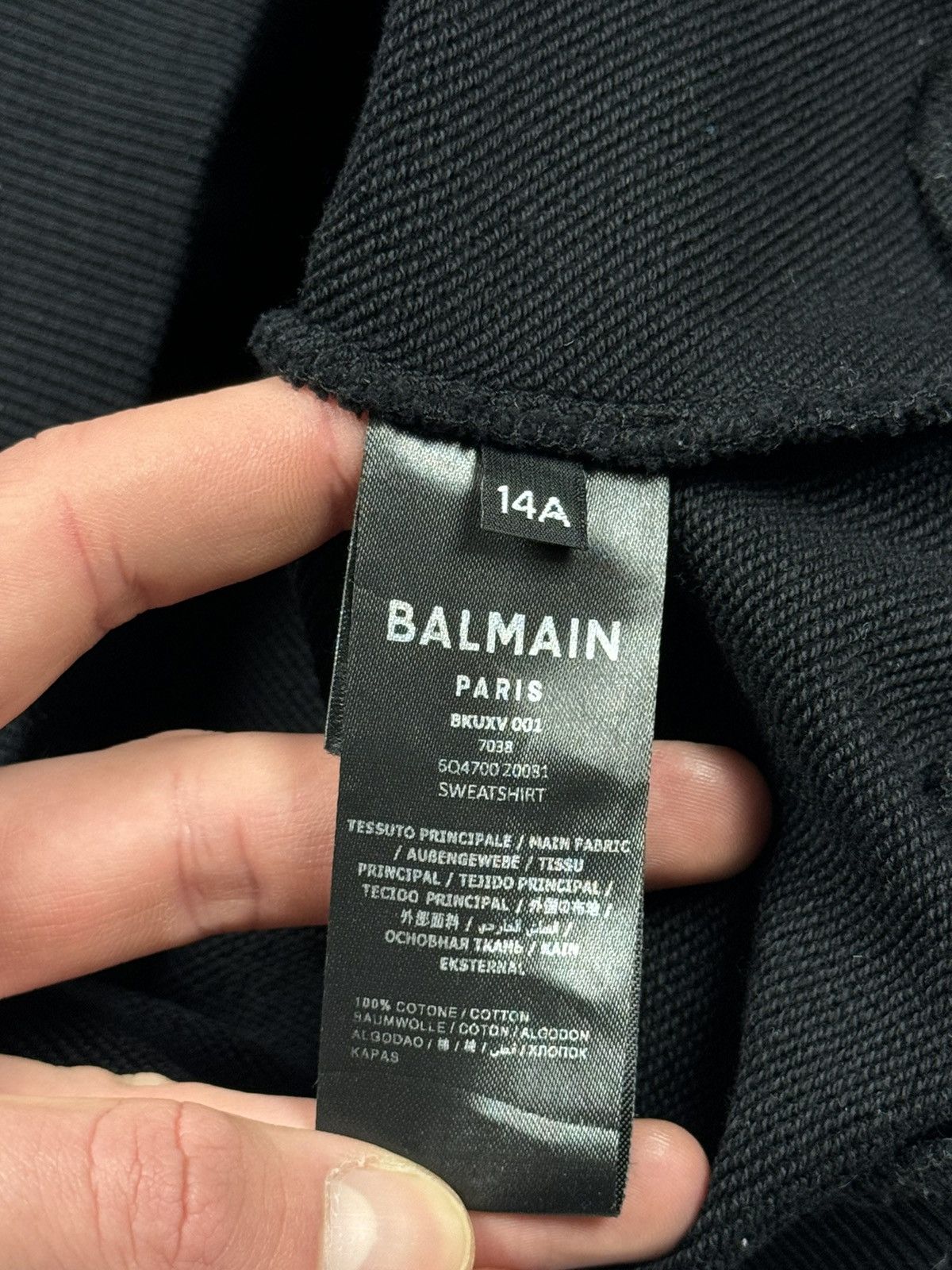Balmain Balmain Paris Black Zip Hoodie Size 14A Fits S Size S / US 4 / IT 40 - 11 Thumbnail