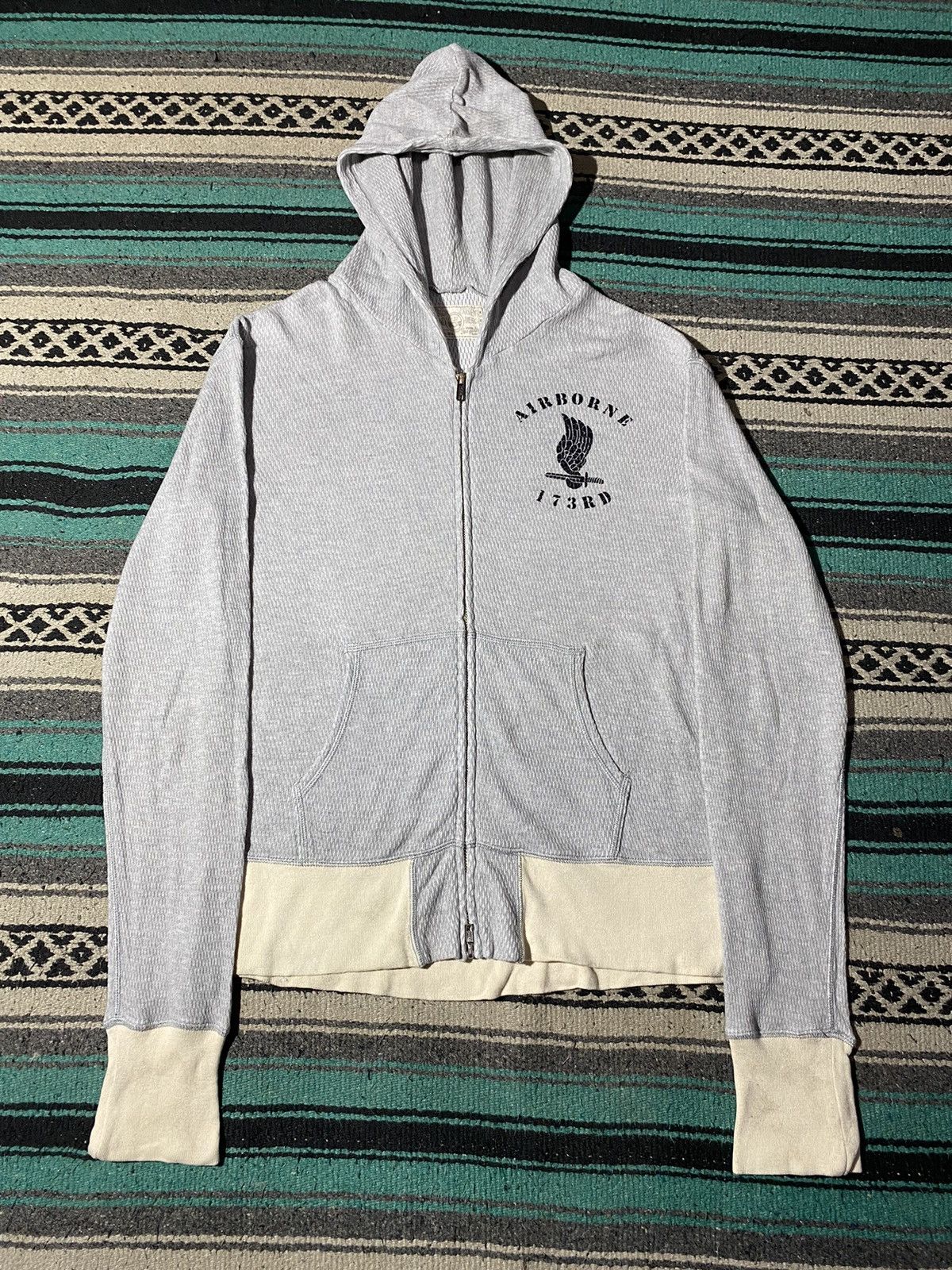Vintage Houston Thermal Zip Hoodie