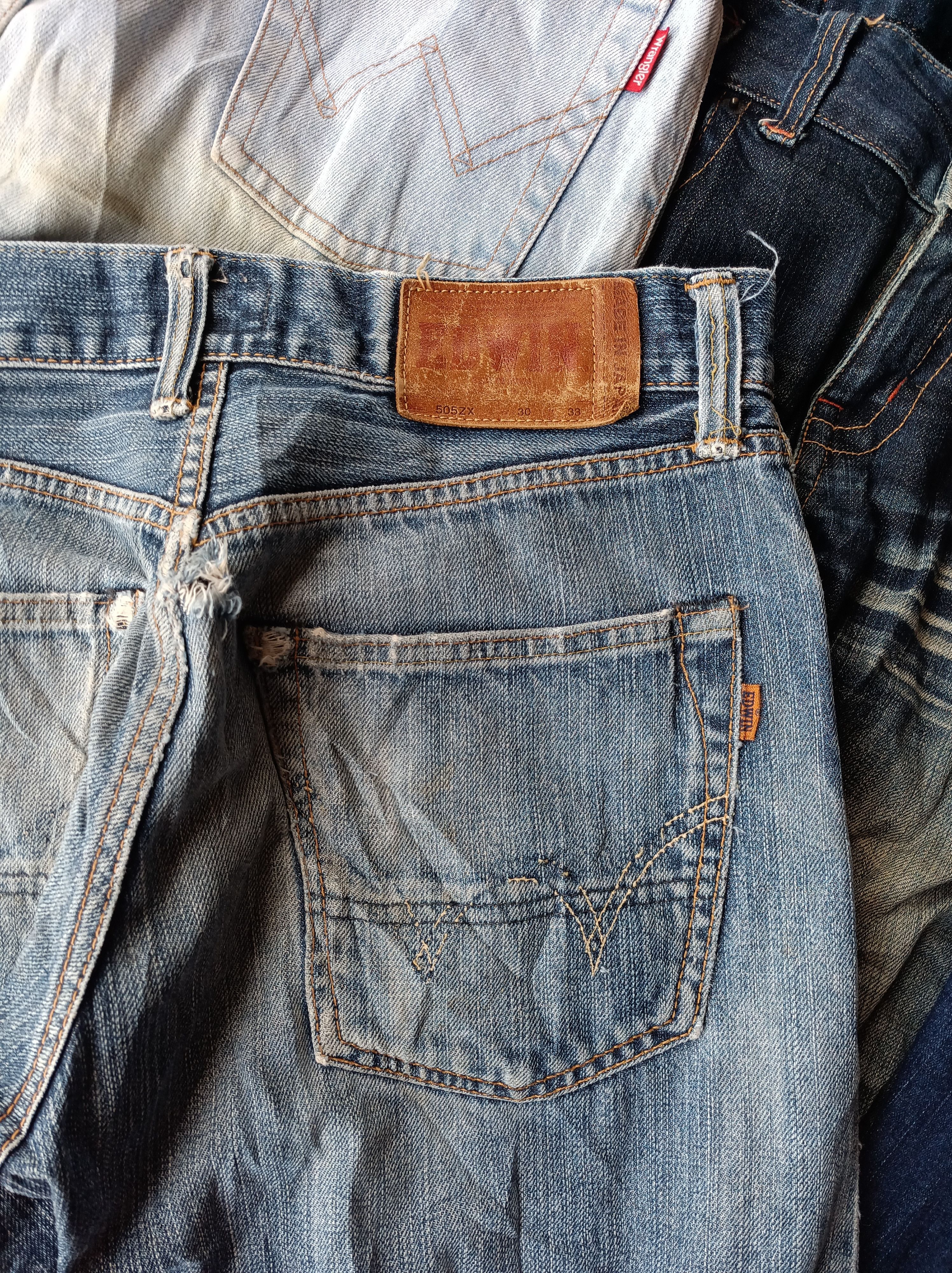 Edwin EDWIN 505zx selvage distressed denim. Size US 31 - 10 Thumbnail