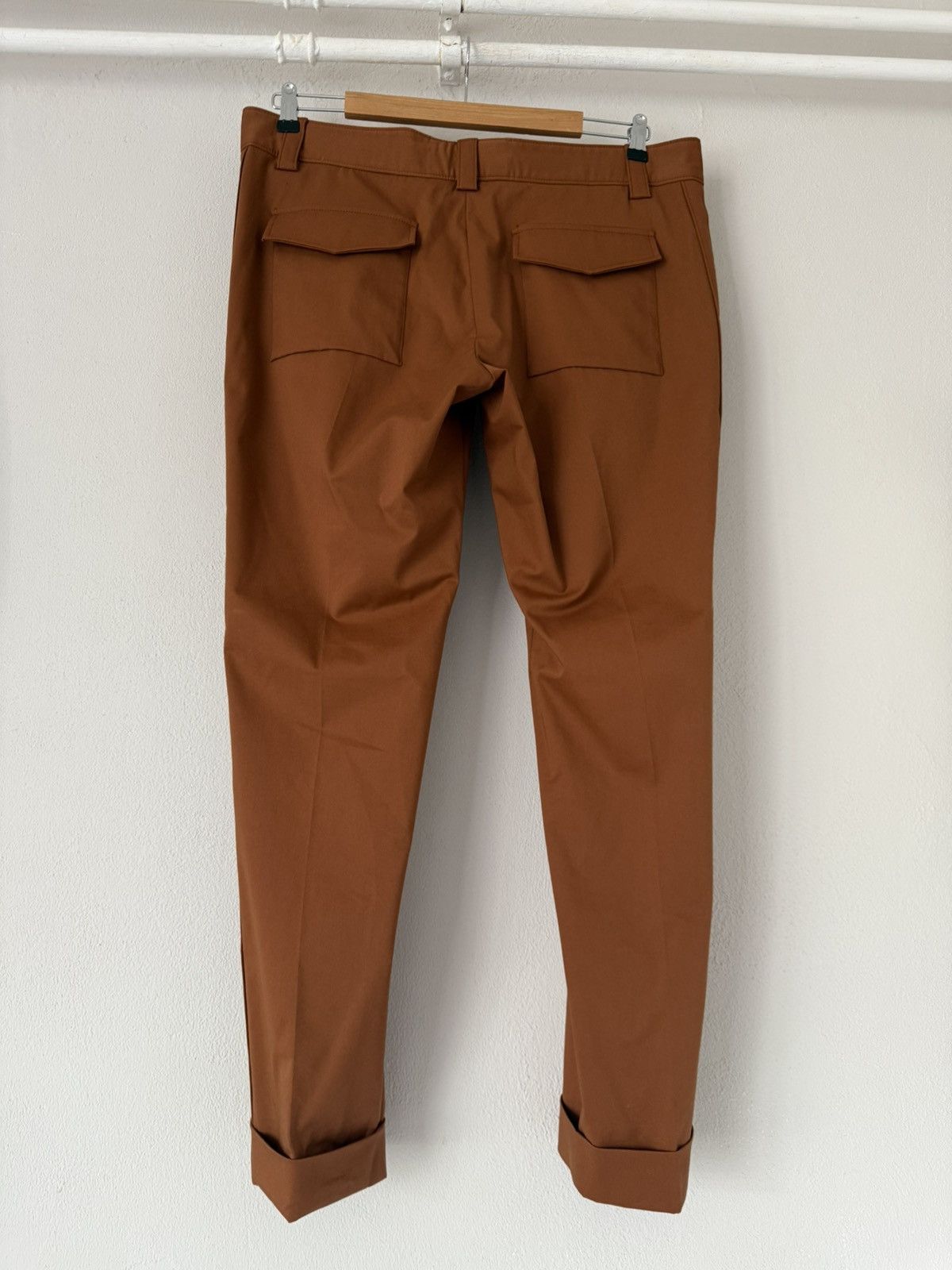 Gucci Rust-Toned Cotton Trousers with Flap Pockets Size US 36 / EU 52 - 6 Thumbnail