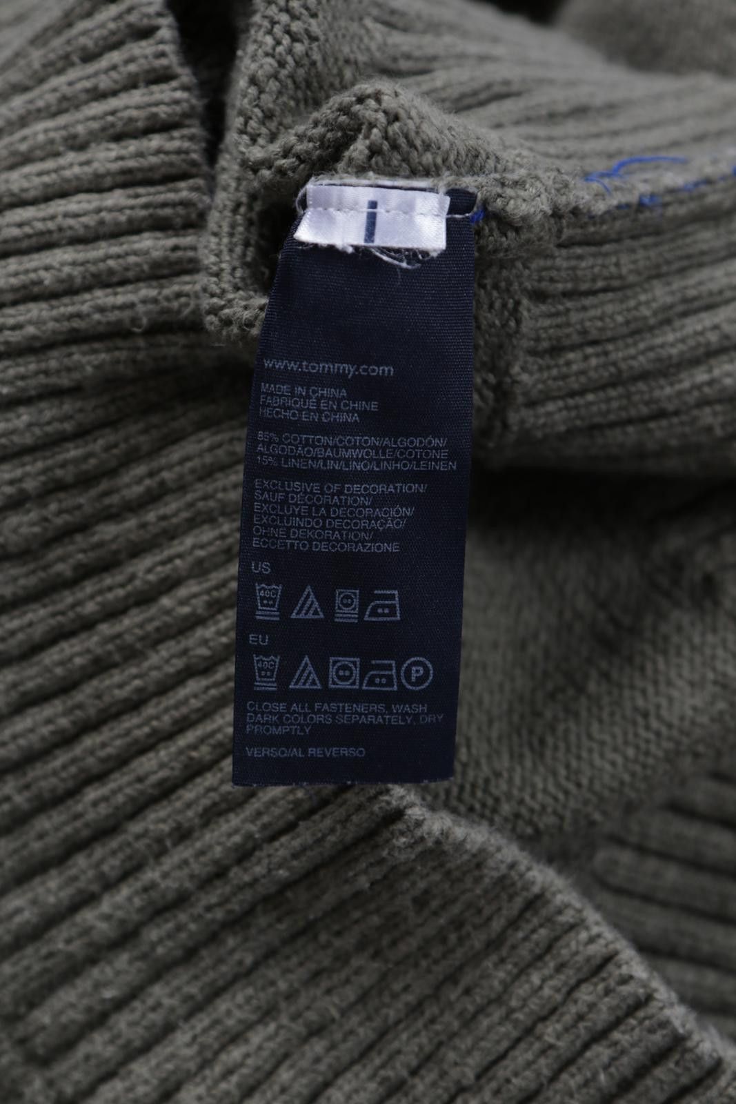 Tommy Hilfiger 00's Tommy Hilfiger Knitted Quarter-Zip Sweater Size L / US 10 / IT 46 - 7 Thumbnail