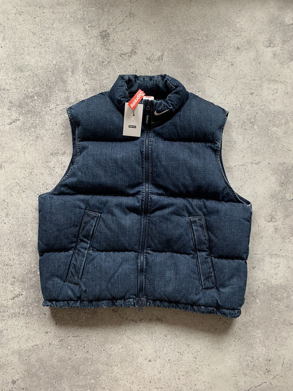 Supreme NWT NIKE SUPREME INDIGO DENIM VEST | Grailed