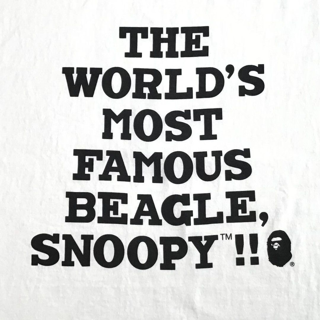 Bape BAPE × Peanuts Snoopy Shark Hoodie T-Shirt a bathing ape Size US M / EU 48-50 / 2 - 4 Thumbnail