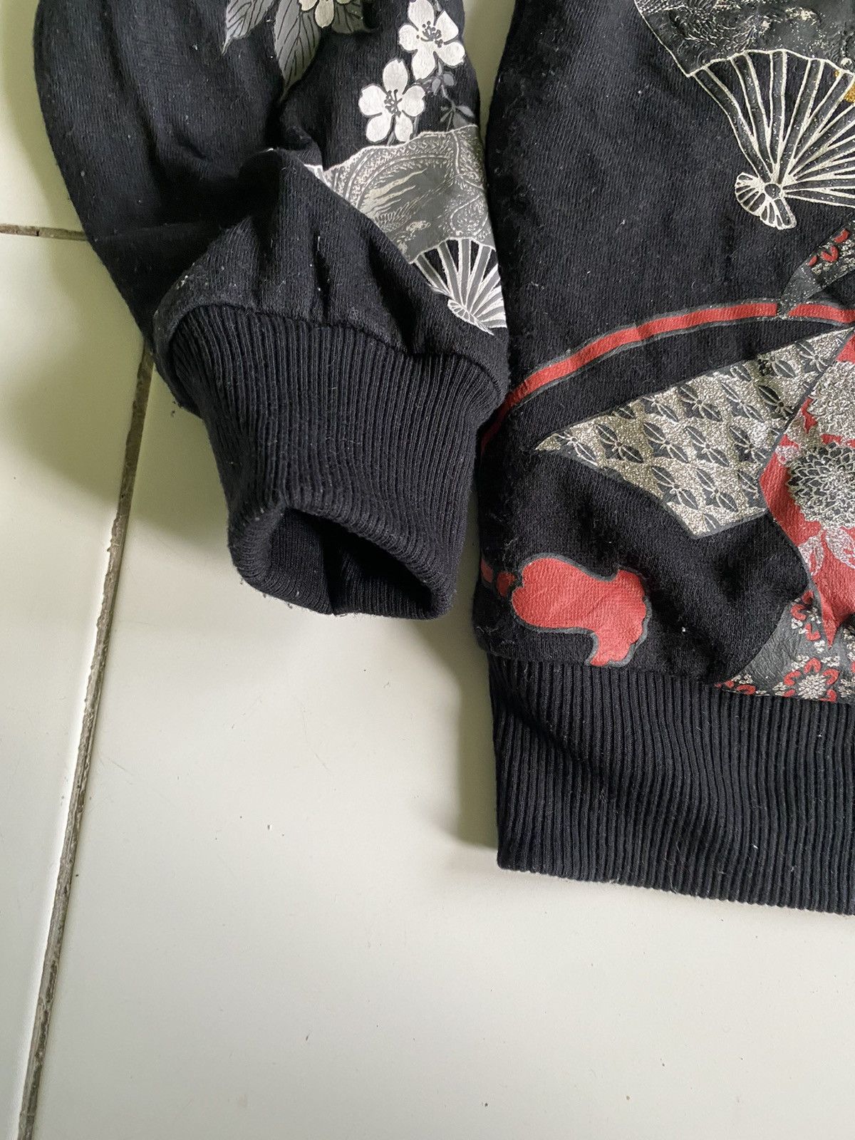 Japanese Brand Souvenir Sukajan Sherpa Zip up Black hoodie sweaters Size US M / EU 48-50 / 2 - 7 Thumbnail