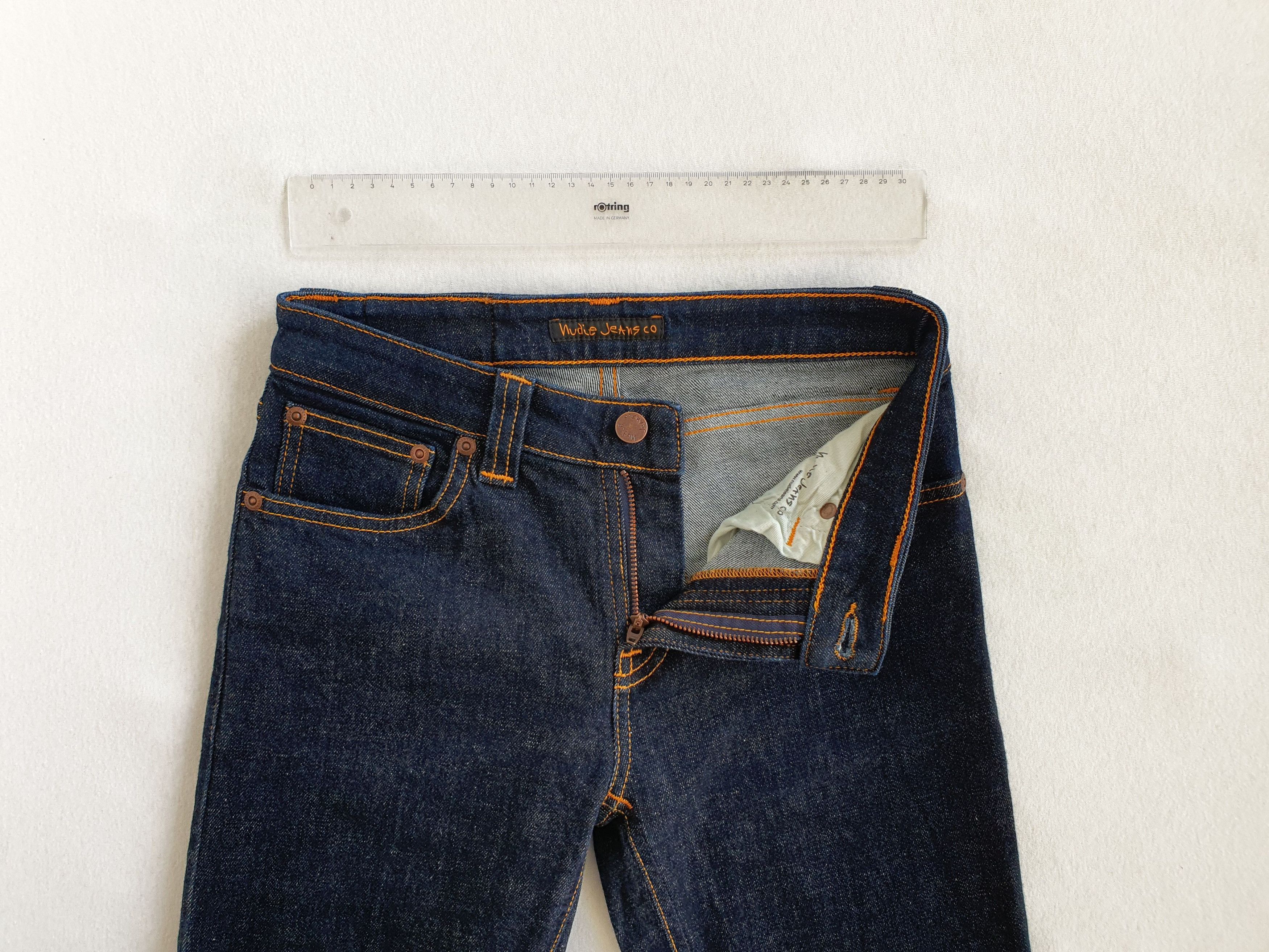 Nudie Jeans SKINNY LIN Denim Jeans - TWILL NAVY (N904) - W27 L32 Size US 27 - 4 Thumbnail