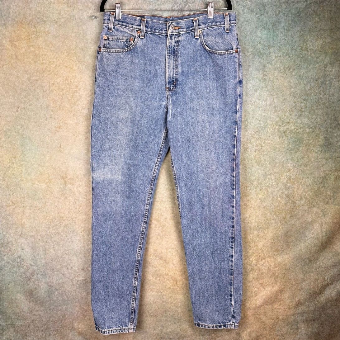 Levi's × Vintage VTG 90s Levis 512 Denim Jeans 36x32 Slim Fit Tapered Leg Size US 36 / EU 52 - 1 Thumbnail