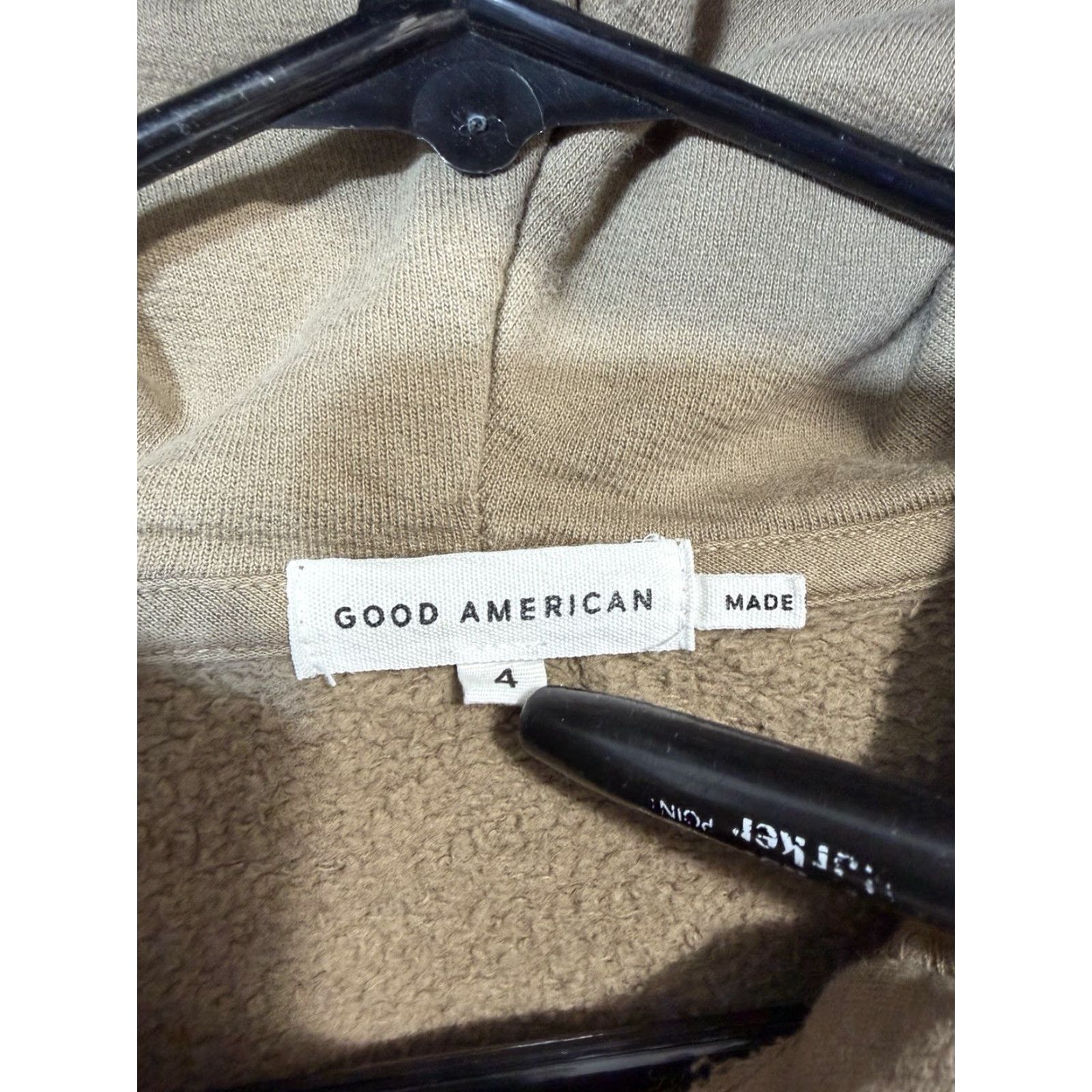 Good American Good American Hoodie Mens? Womens? No, Womens Sz 4 Brown Pullover Crew Neck Sweatshirt Crop - Cotton Blend Fleece Pullover Hoodie Size S / US 4 / IT 40 - 6 Thumbnail