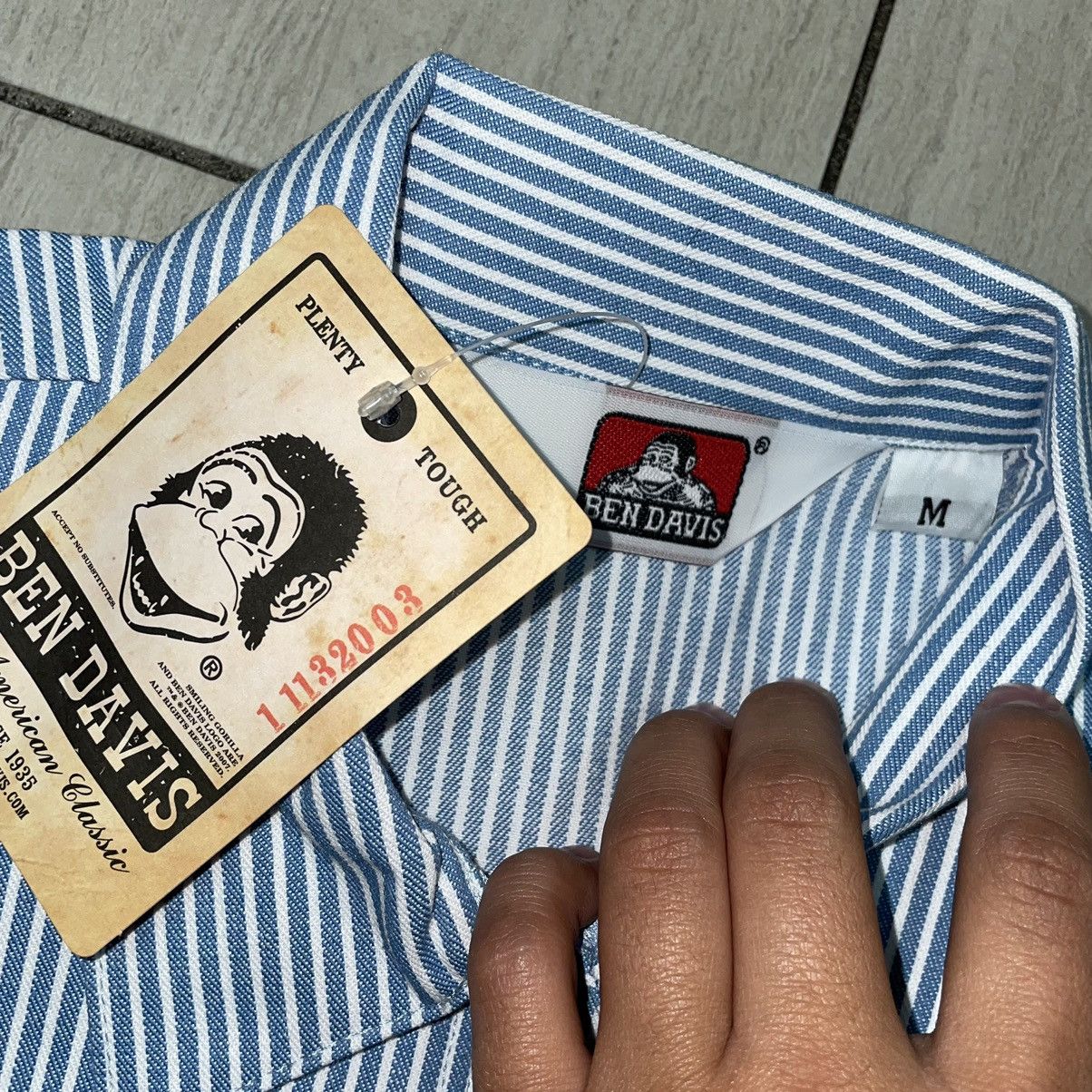 Ben Davis Ben Davis Baby Blue Pin Stripe Quart Zip Size US M / EU 48-50 / 2 - 2 Thumbnail