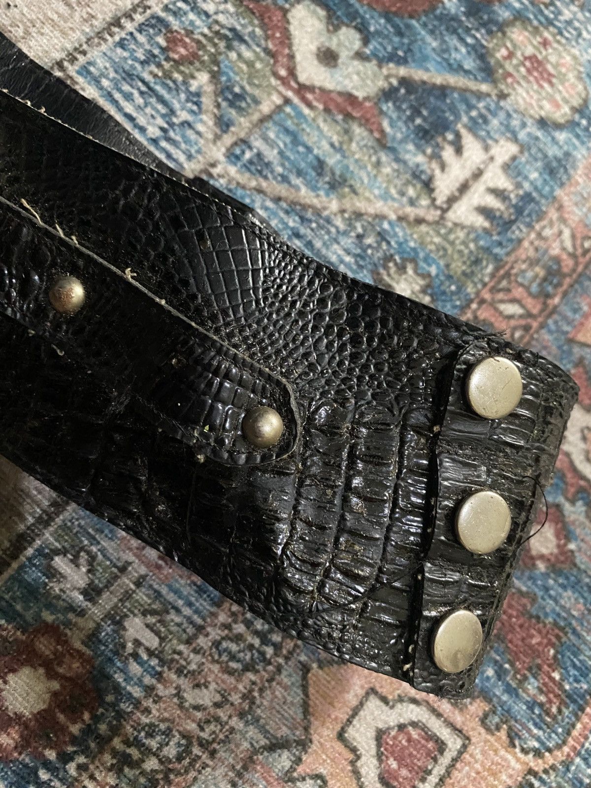 KMRii Wide belt blck croco motif Kmrii Style Size ONE SIZE - 3 Thumbnail