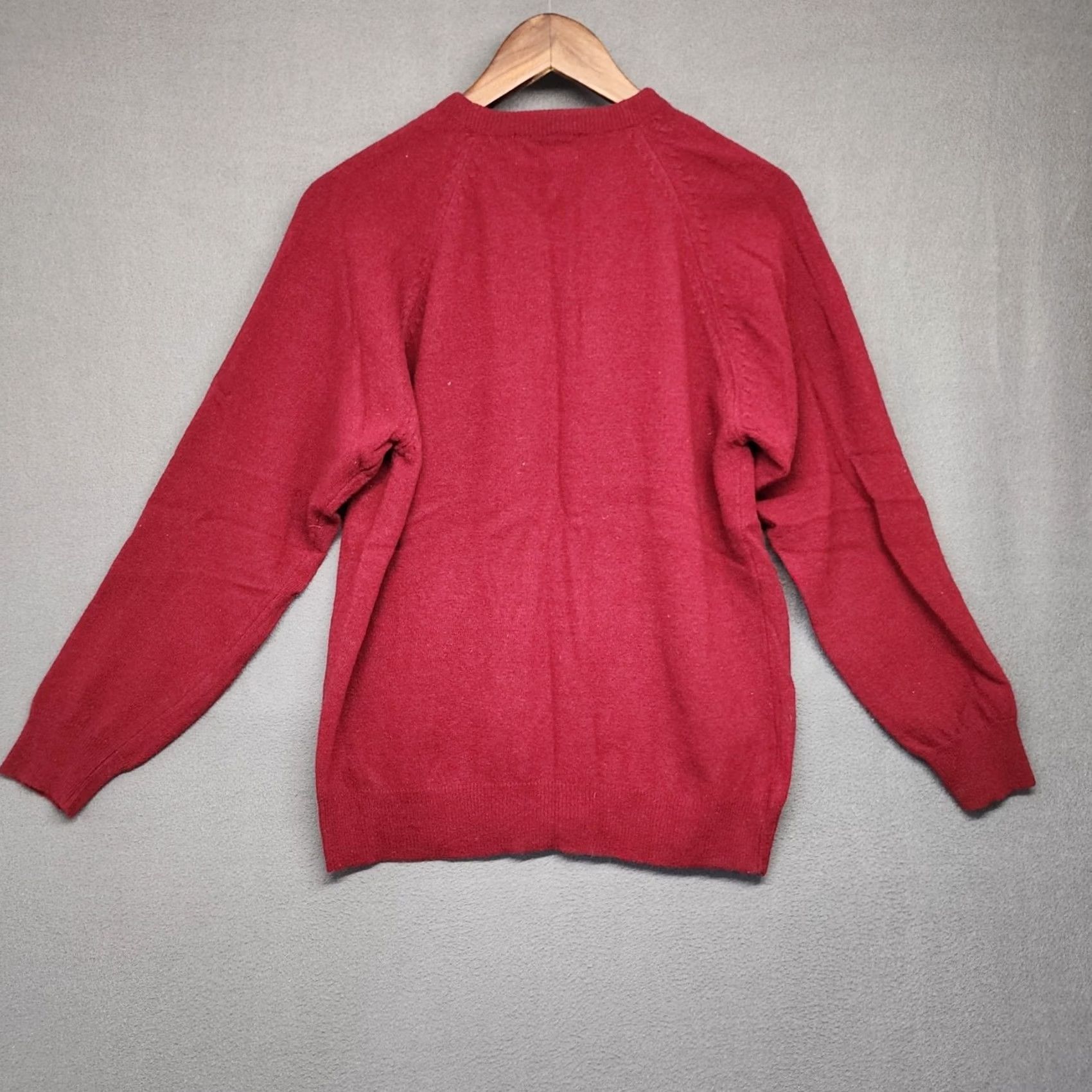 Vintage VINTAGE OWM Products Cardigan Sweater Womens Maroon Red Lambswool S/M Long Sleeve Wool 100% Fall Winter Womens Size M / US 6-8 / IT 42-44 - 2 Thumbnail