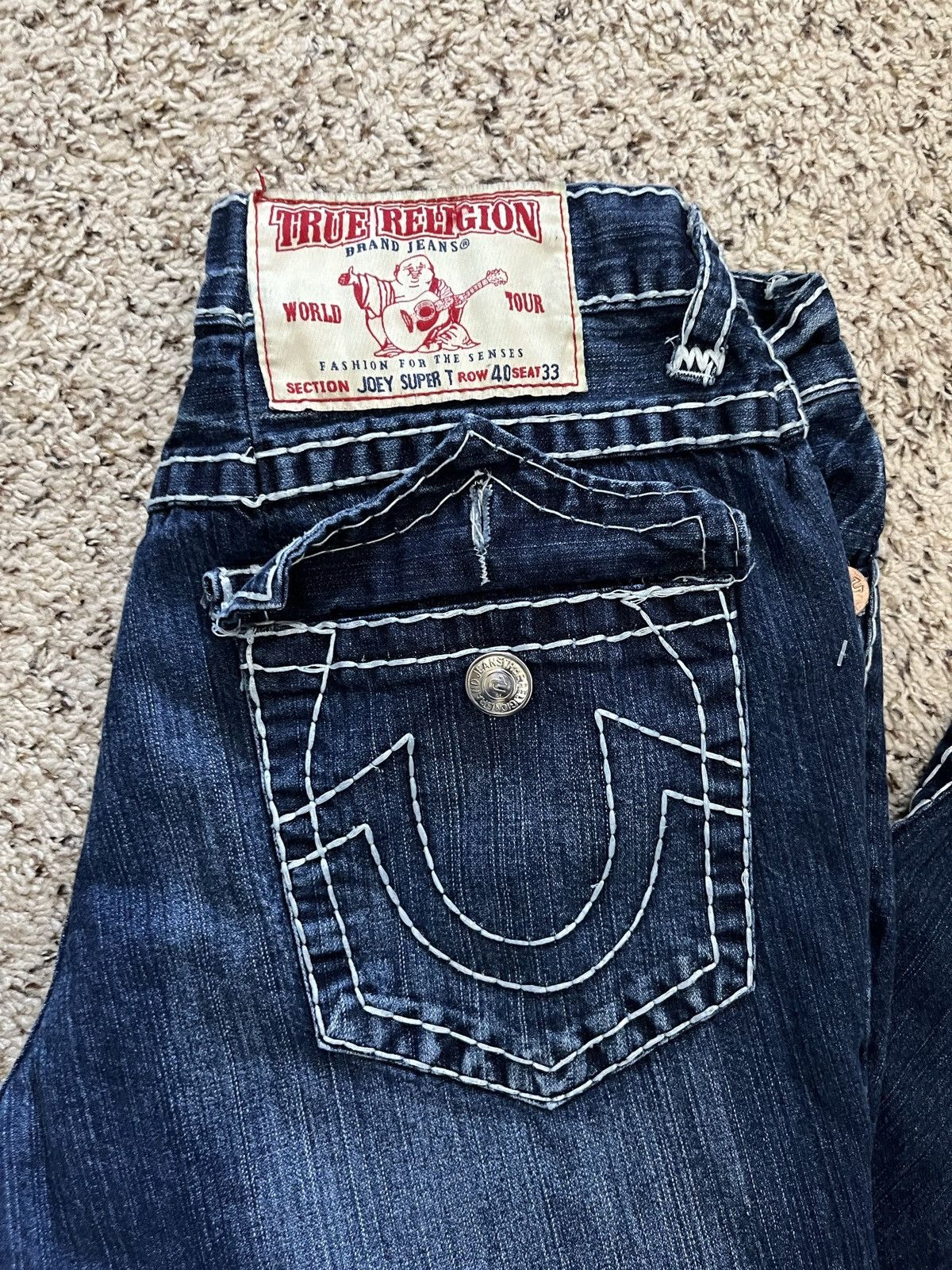 True Religion Vintage True Religion Contrast Stitching Denim Jeans Size US 36 / EU 52 - 4 Thumbnail