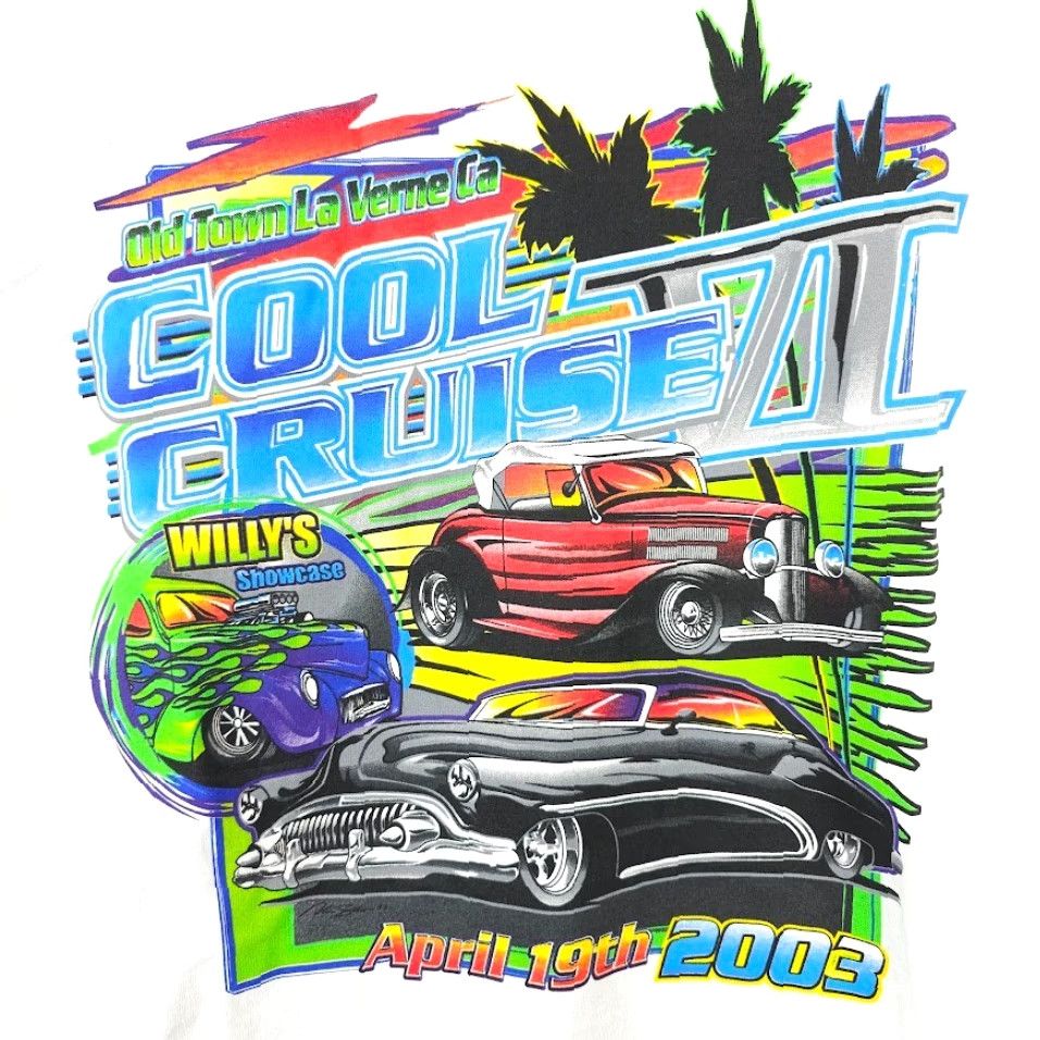 Anvil VINTAGE Anvil Car Show T Shirt Mens XL White Y2K 03 Cool Cruise Old Town La Verne NEW Size US XL / EU 56 / 4 - 5 Thumbnail