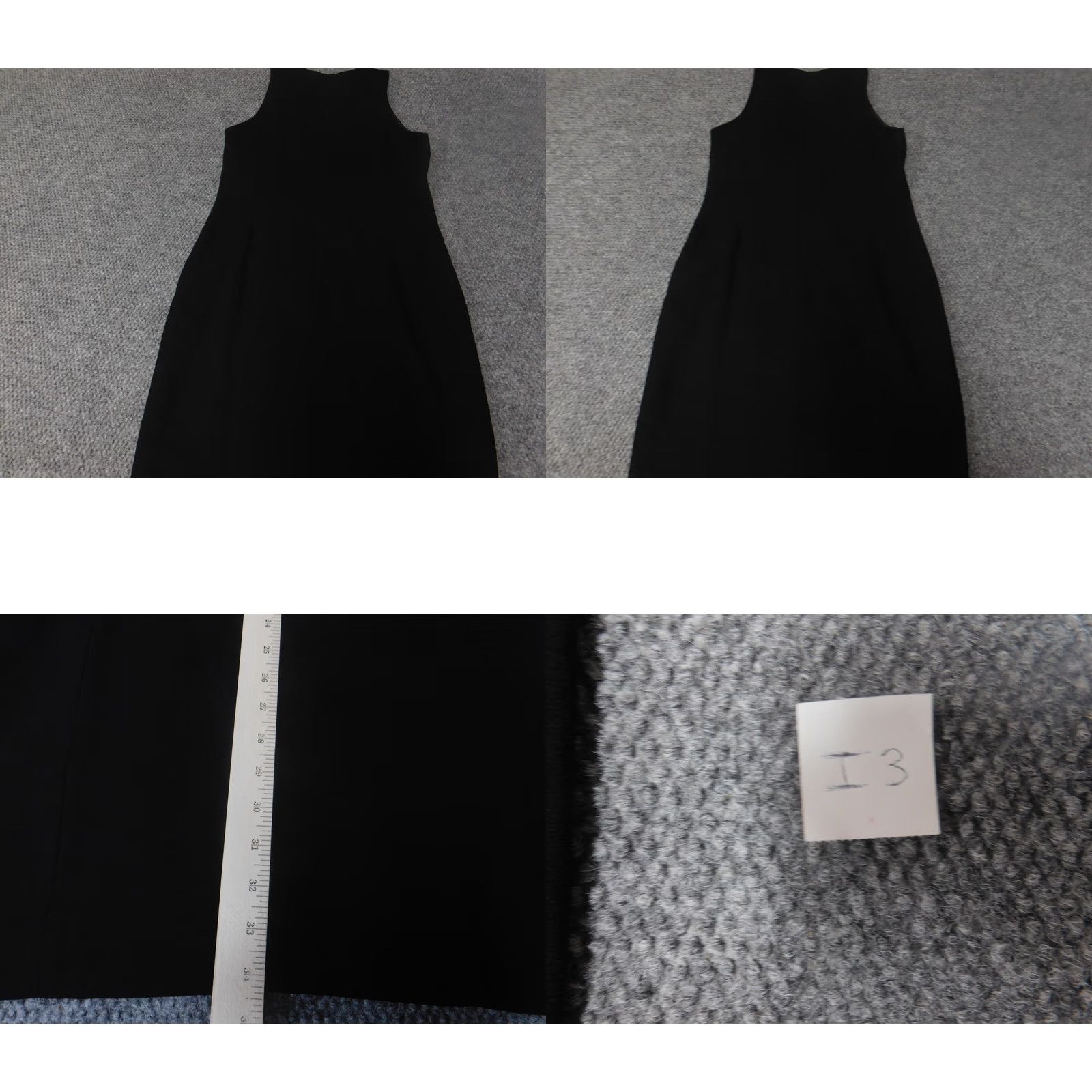 Jones New York Jones New York Dress Petites Womens Black A-Line Sleeveless 10P Long Knit Polyester Mock Neck Zip Lined Bell Sleeve Vintage No Winter Womens Size L / US 10 / IT 46 - 8 Thumbnail
