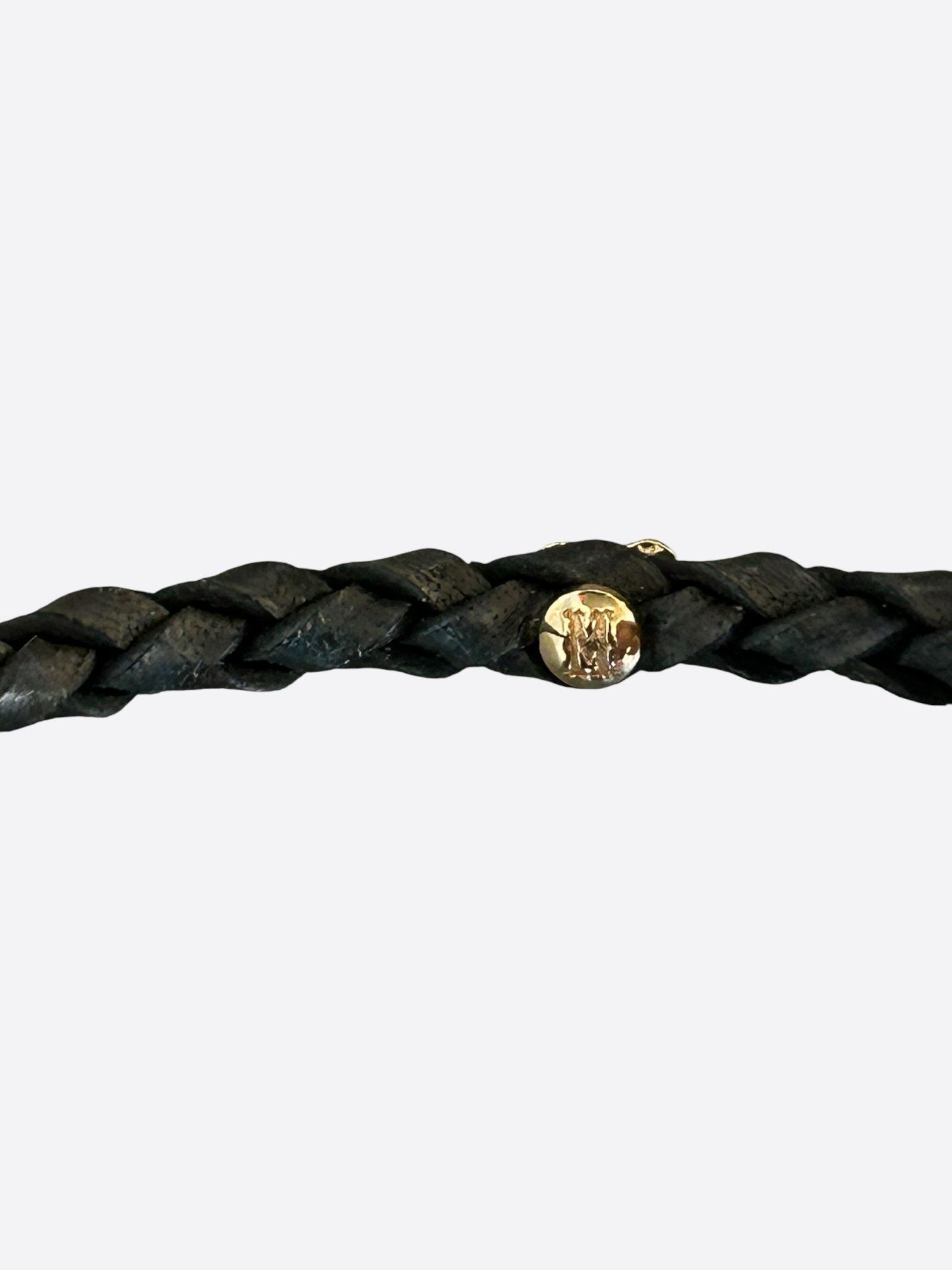 Saint Laurent Paris Saint Laurent Black & Gold Heart Charm Leather Bracelet Size ONE SIZE - 3 Thumbnail