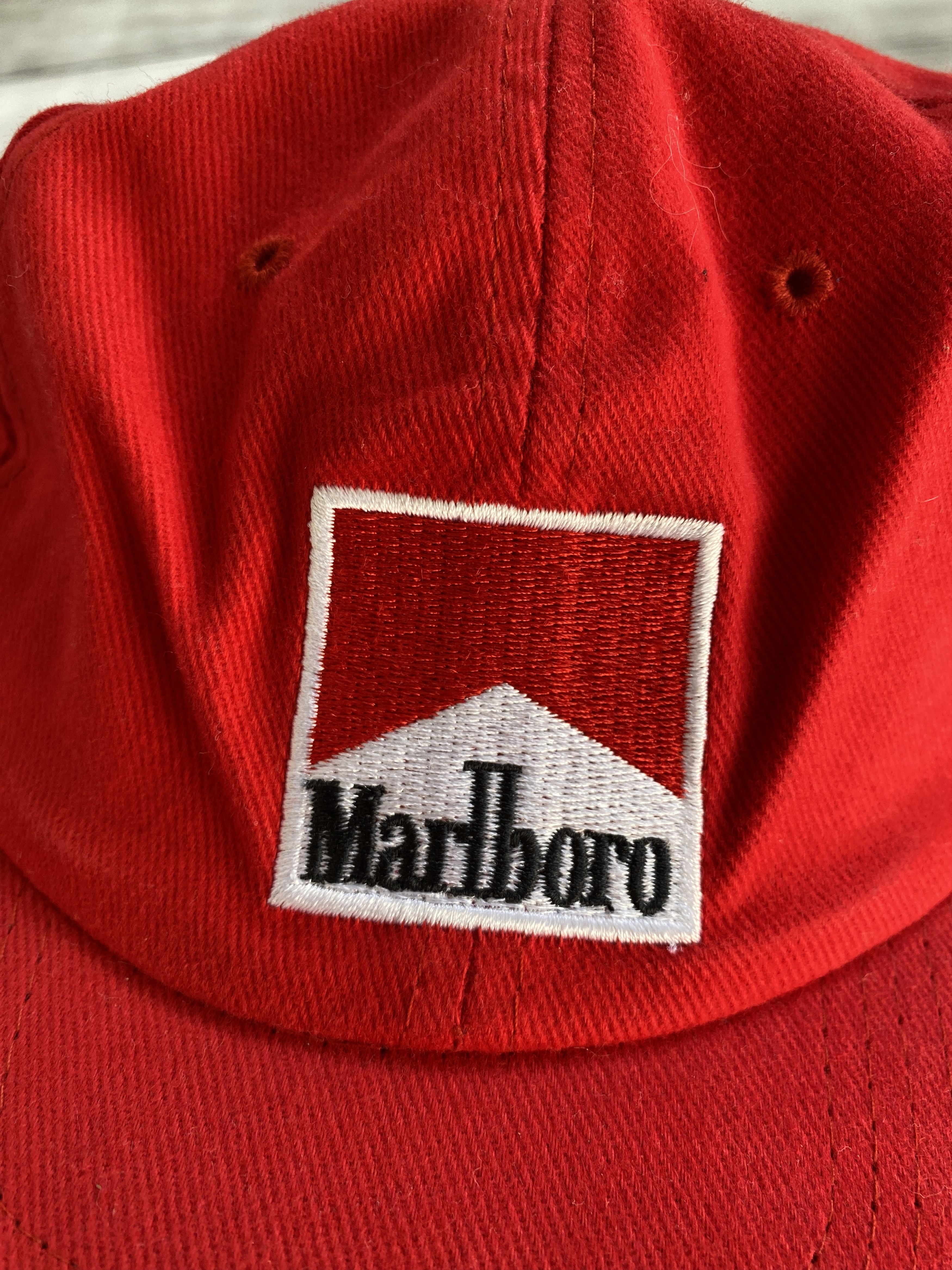 Marlboro × Vintage Vintage Malboro Cap Hat Big Logo F1 Ferrari Mercedes Size ONE SIZE - 5 Thumbnail