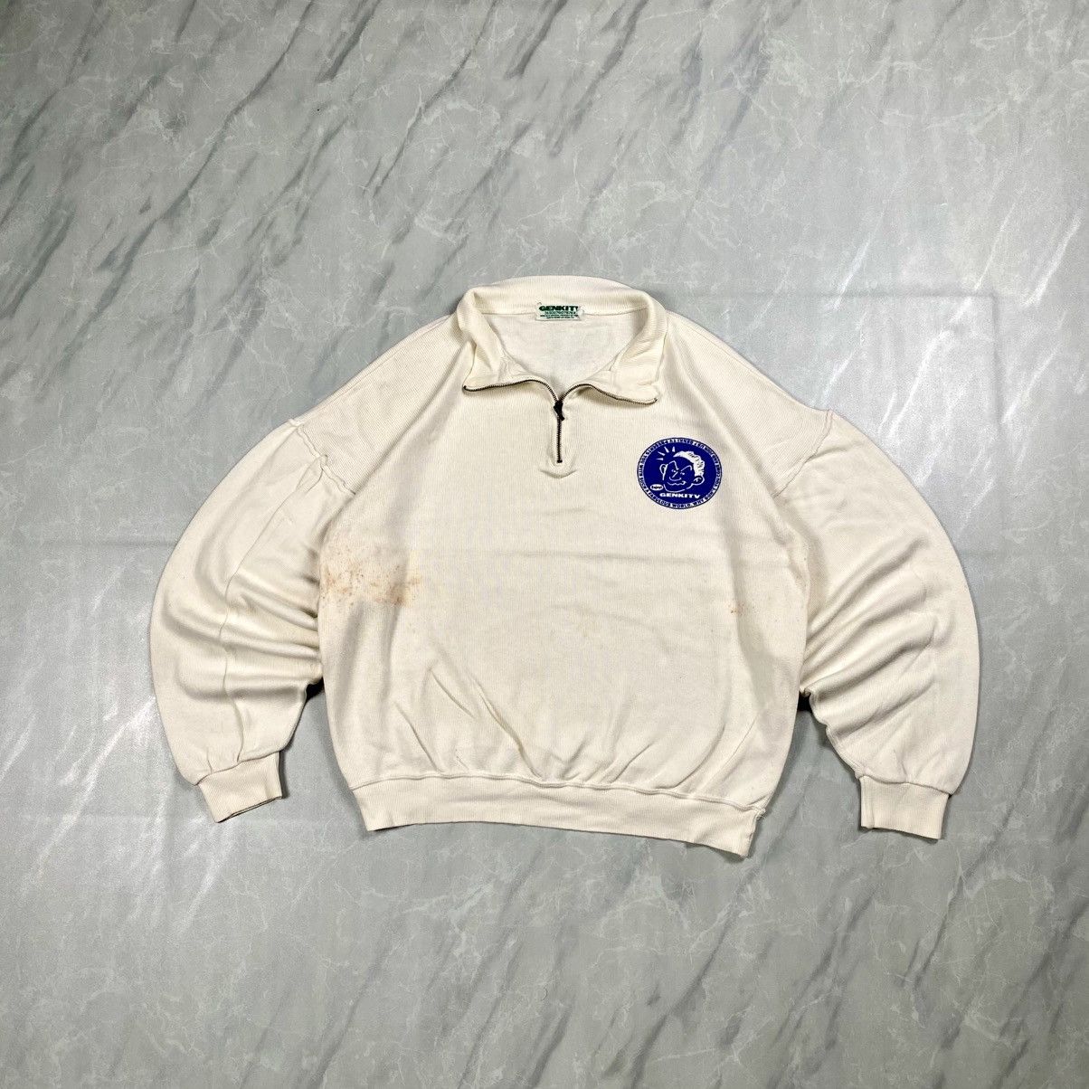 Japanese Brand Vintage 90s Genki Tv Promo Japan Quarter Zip Size US M / EU 48-50 / 2 - 1 Thumbnail