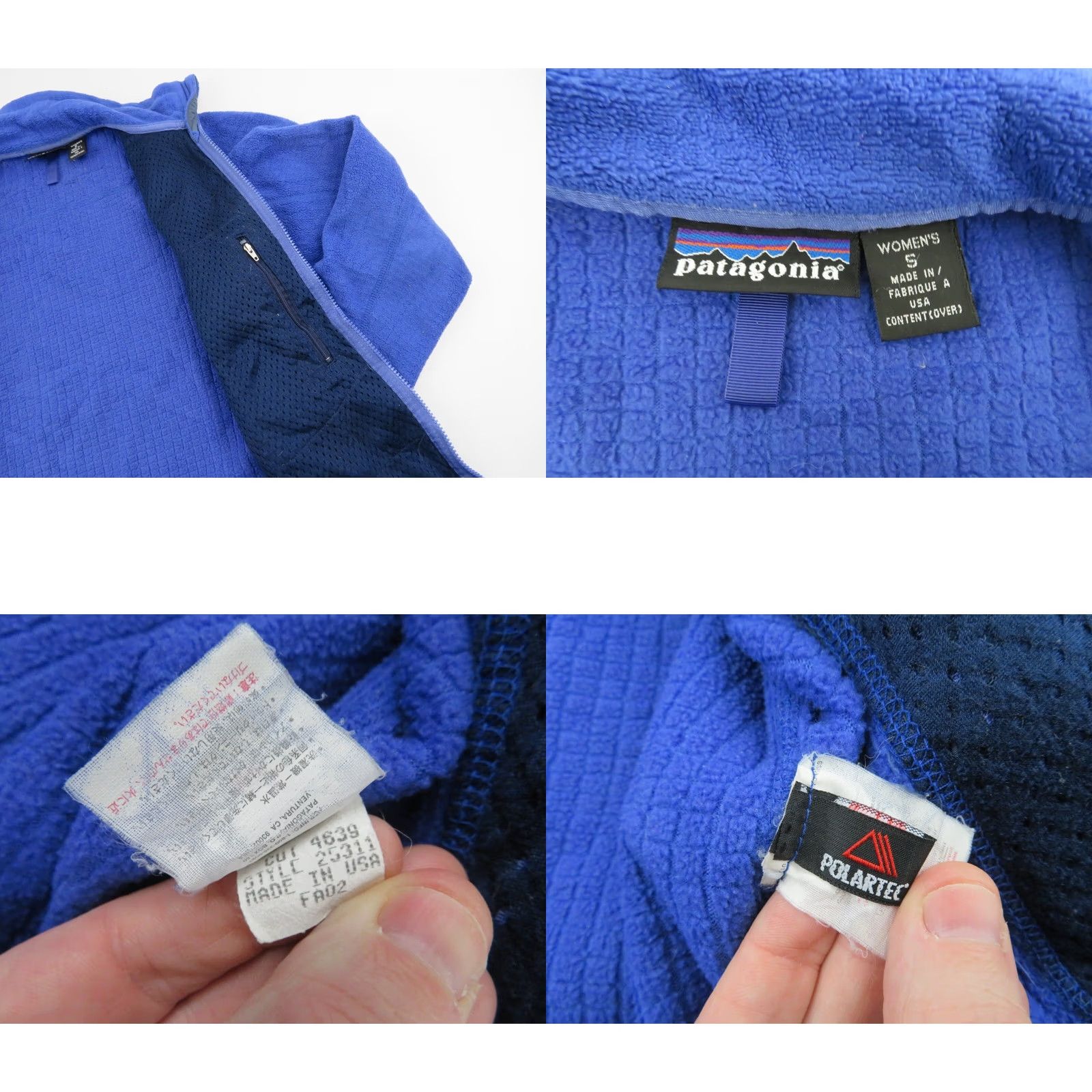 Patagonia Vintage Patagonia R3 Grid Waffle Fleece Jacket Coat Womens Small Regulator R2 R1 Size S / US 4 / IT 40 - 8 Thumbnail