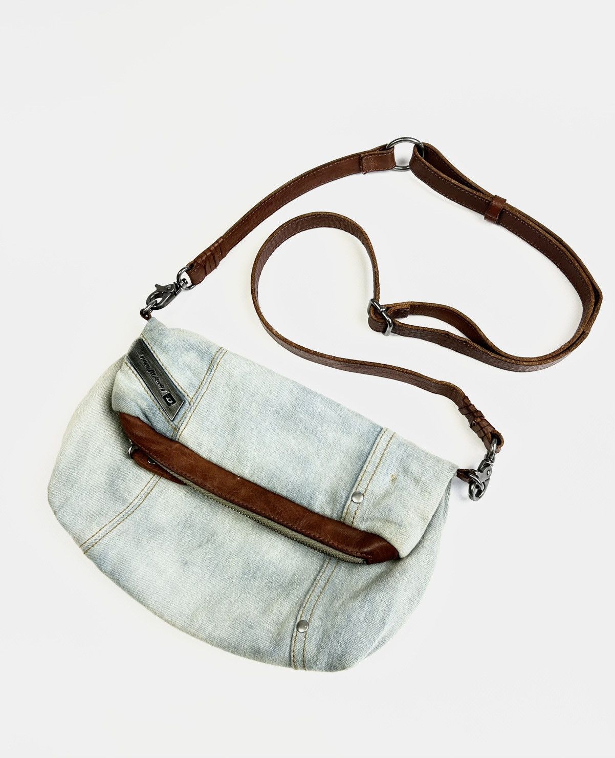 Diesel × Vintage Vintage Diesel Avantgarde Shoulder Jeans Bag Rare Y2K Size ONE SIZE - 1 Thumbnail