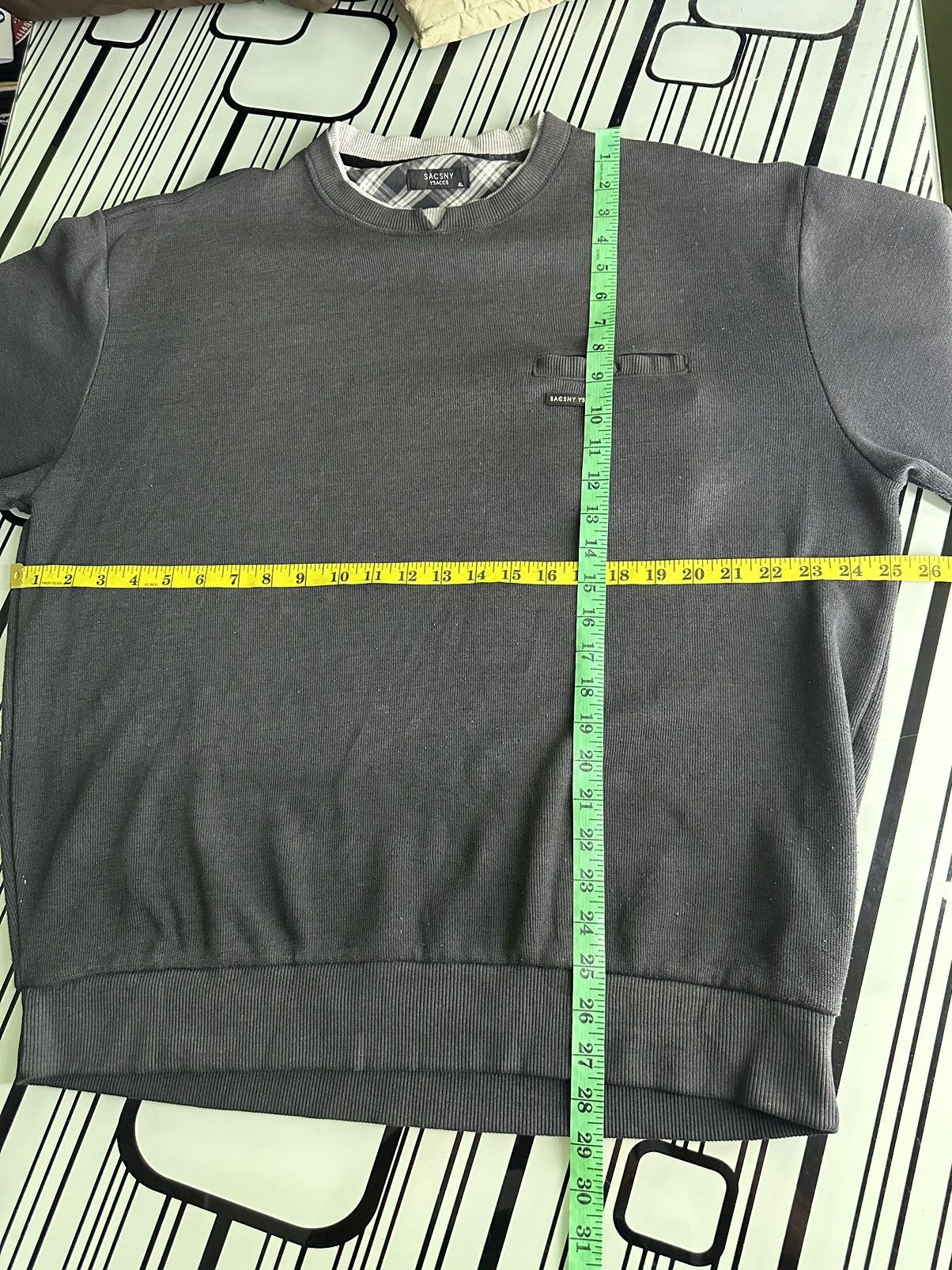 Japanese Brand × Y's × Yohji Yamamoto Vintage Y’sACCS Sacsny Faded Sweatshirt Size US L / EU 52-54 / 3 - 9 Thumbnail